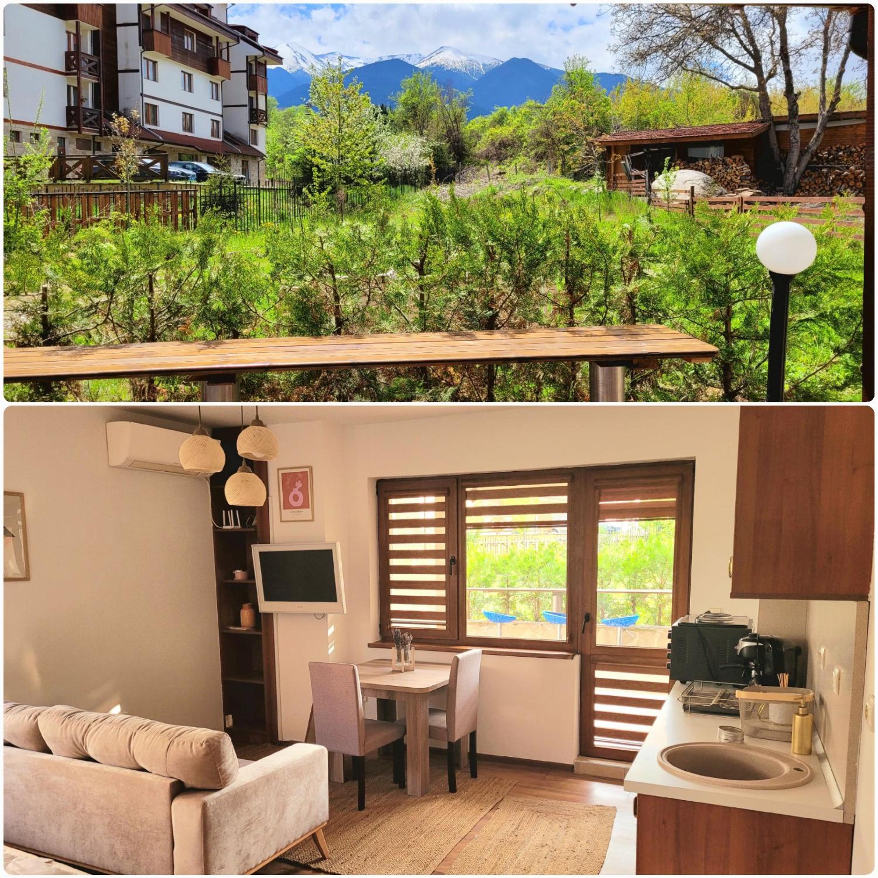 Spacious stylish studio with large terrace and amazing view, 5 min to Gondola & Bar Str