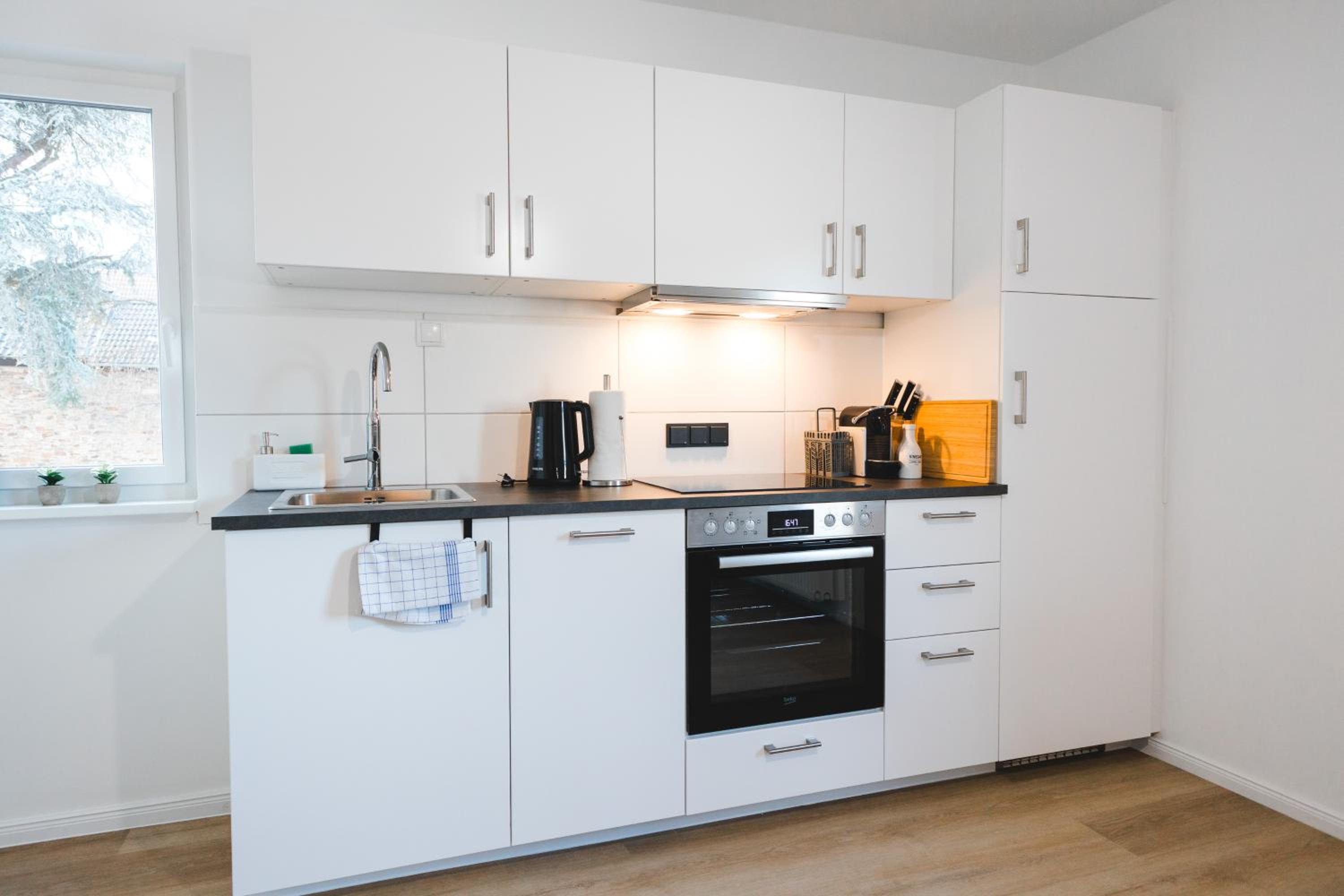 Ferienwohnung für 4: WiFi, Küche, Netflix, Zentral