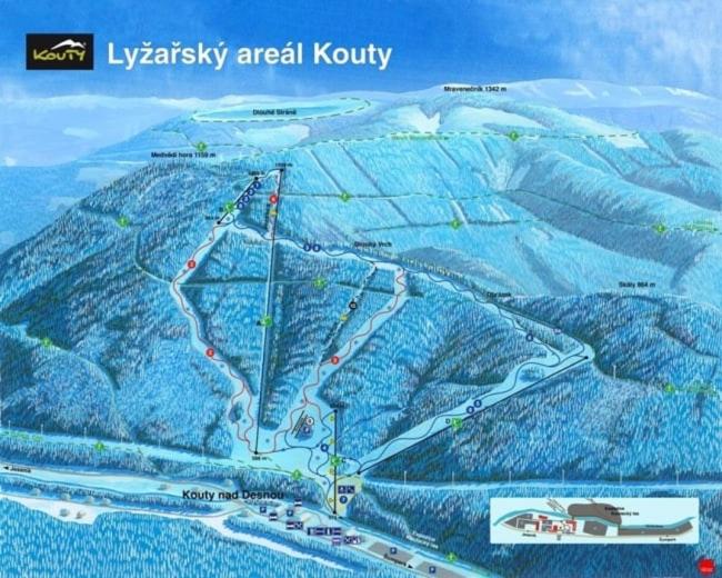 Horský apartmán přímo u sjezdovky Kouty nad Desnou