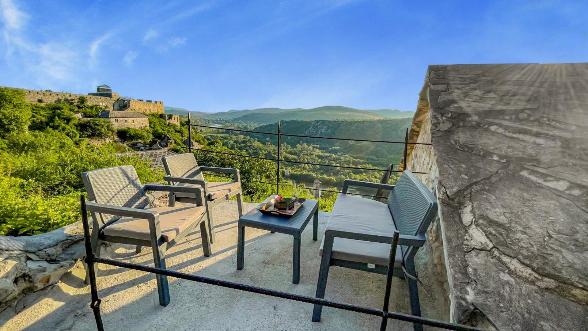 Villa Historic Pocitelj with pool and incredible views on the river and landmarks