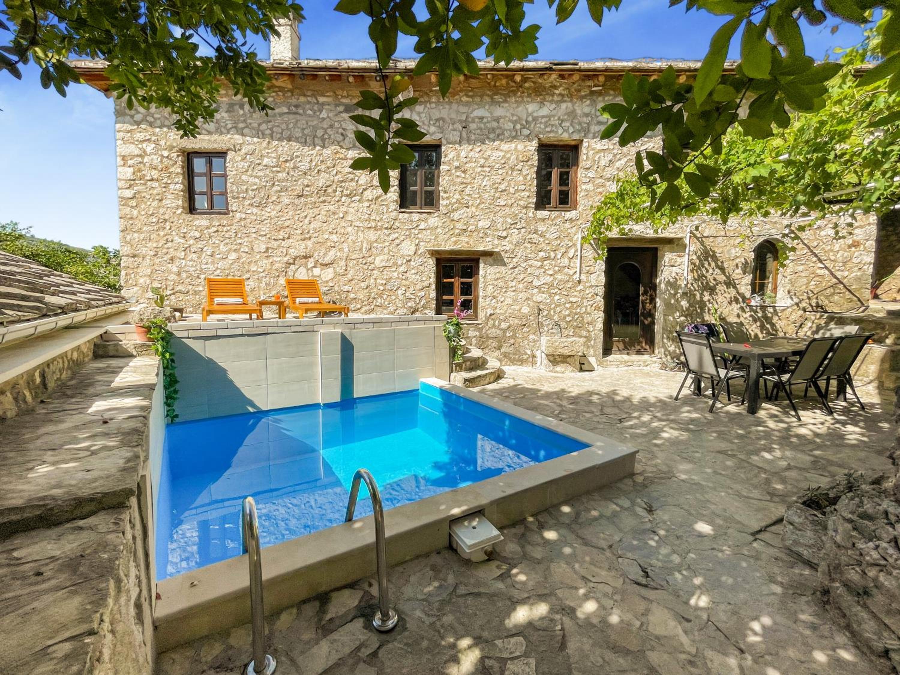 Villa Historic Pocitelj with pool and incredible views on the river and landmarks