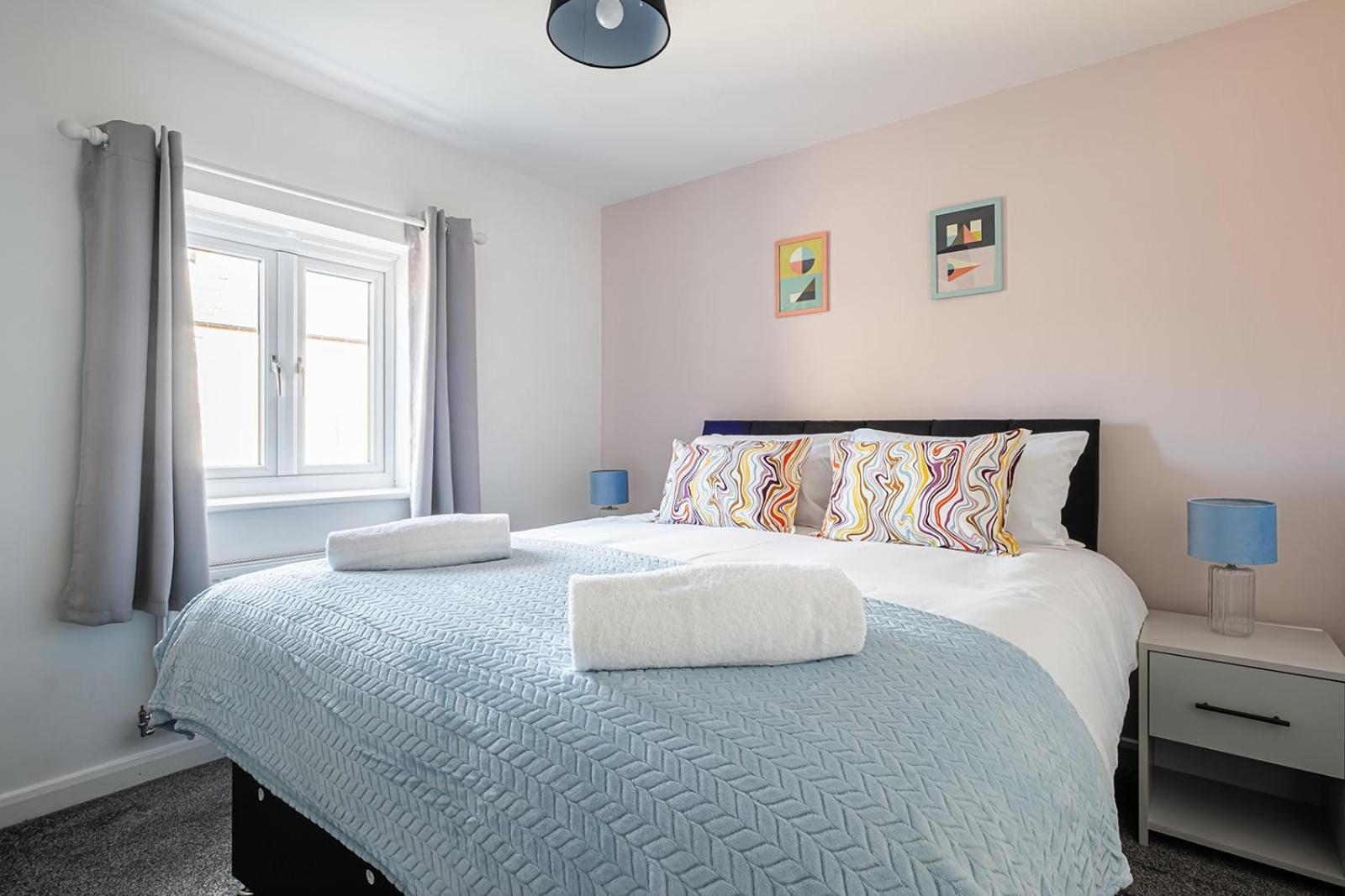 Our latest stunning property by Our Home Short Stays free parking super fast WiFi large back garden and crisp hotel white linen