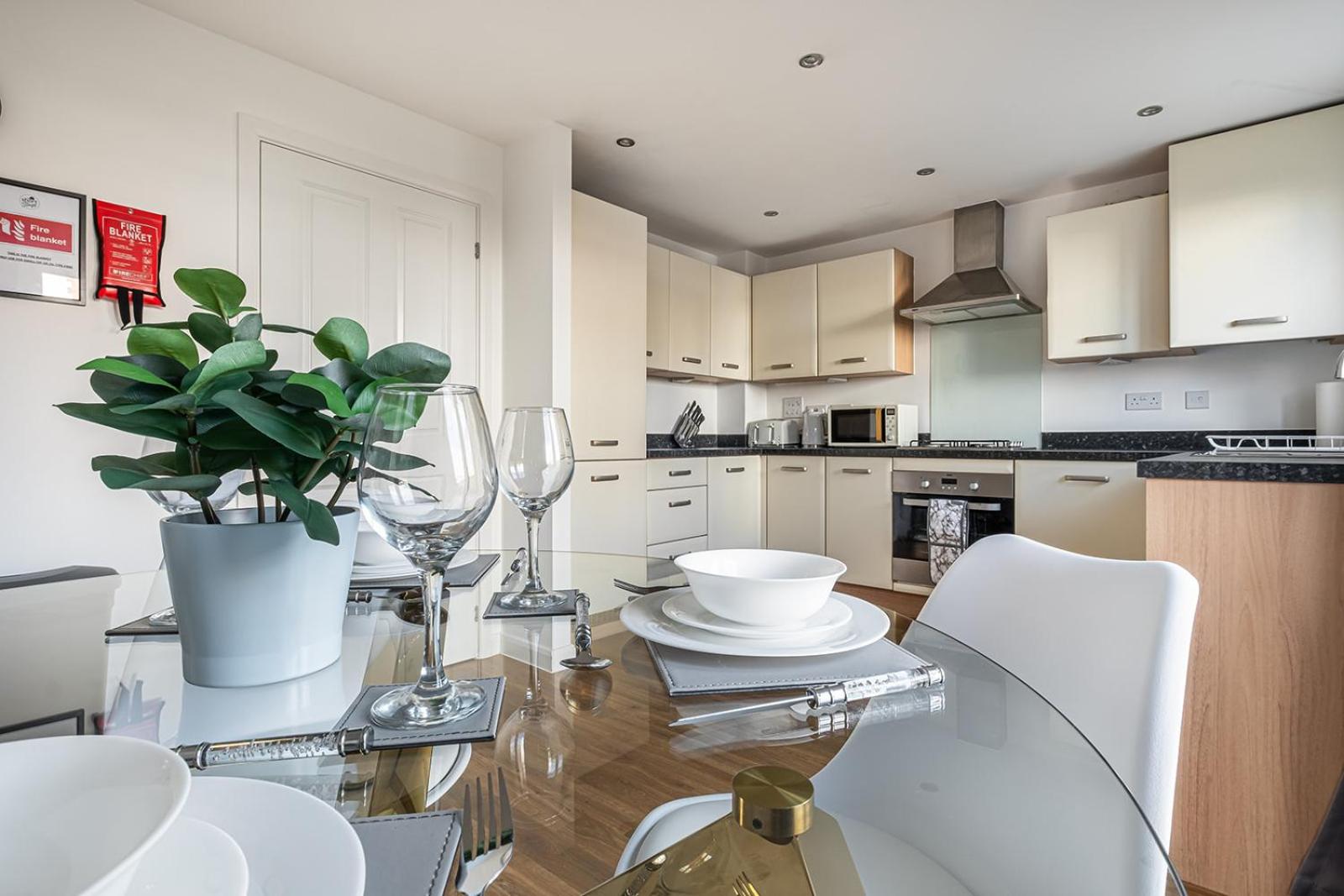 Our latest stunning property by Our Home Short Stays free parking super fast WiFi large back garden and crisp hotel white linen