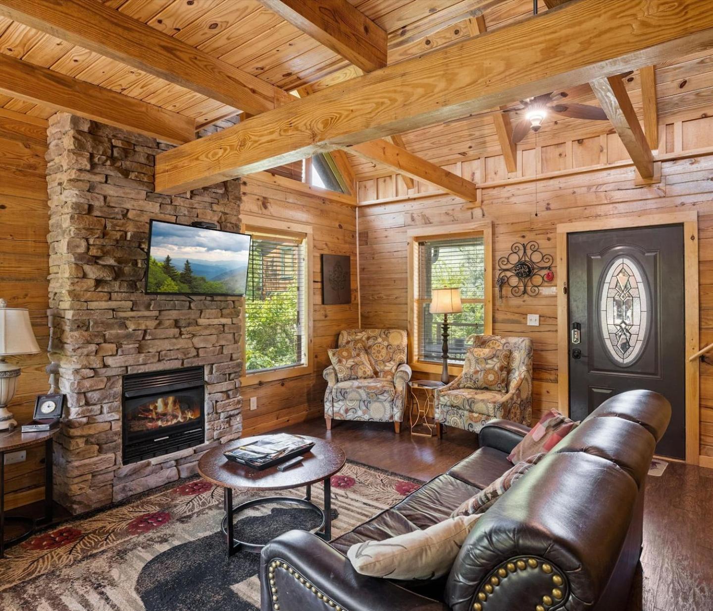 Smoky Mountain Cabin with Hot Tub, Theater & Pool view 2