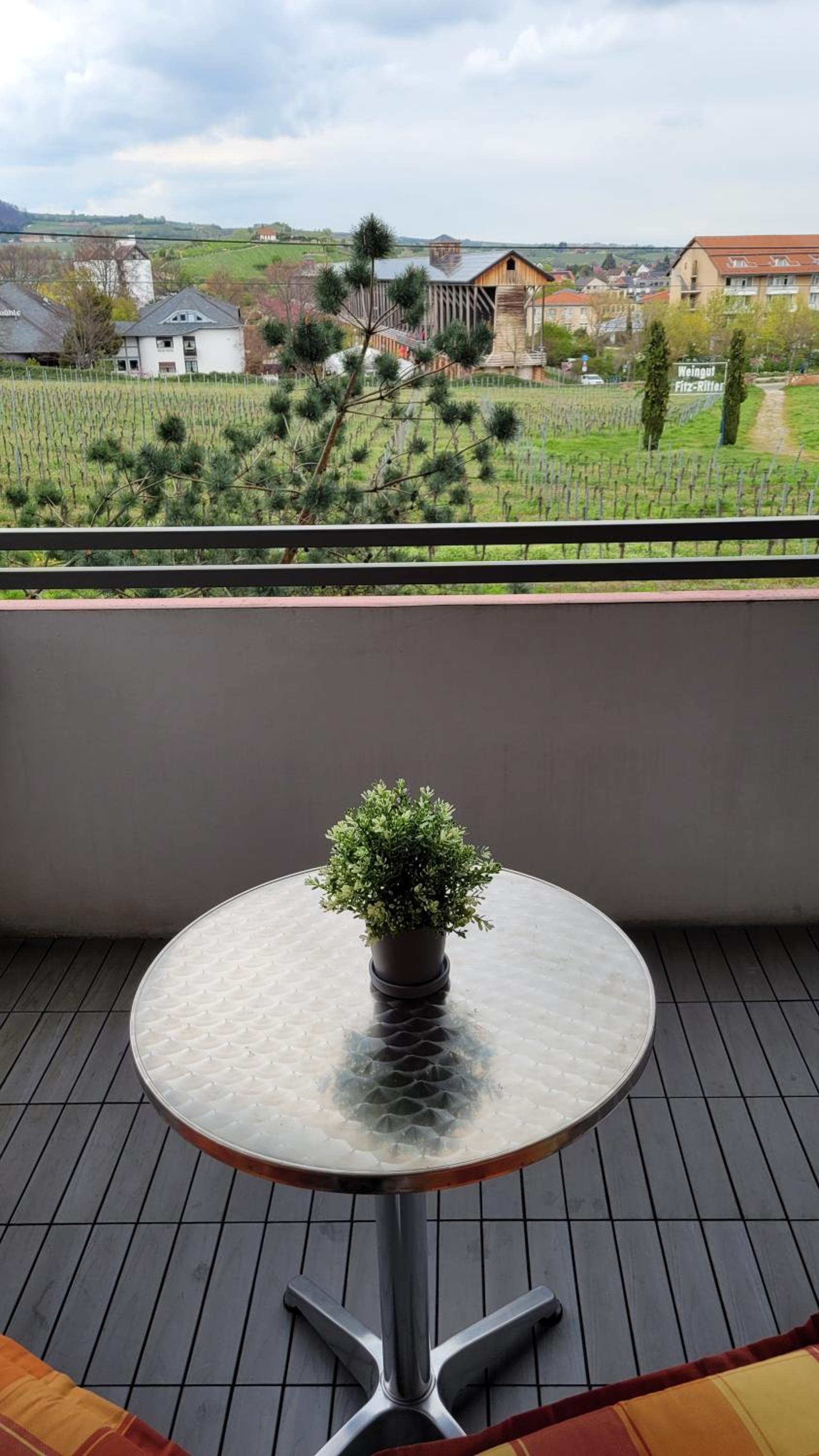 Ihr Bett mit Blick auf die Weinberge