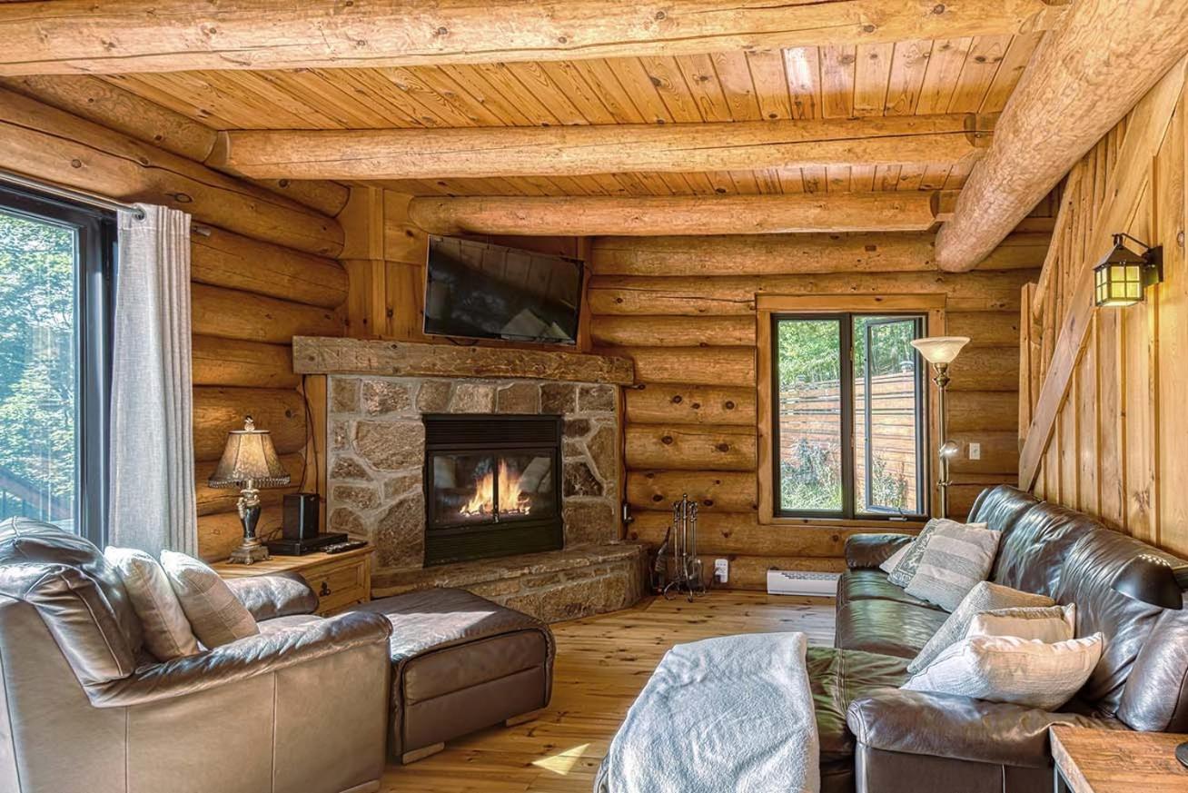 Luxurious log cabin with private spa