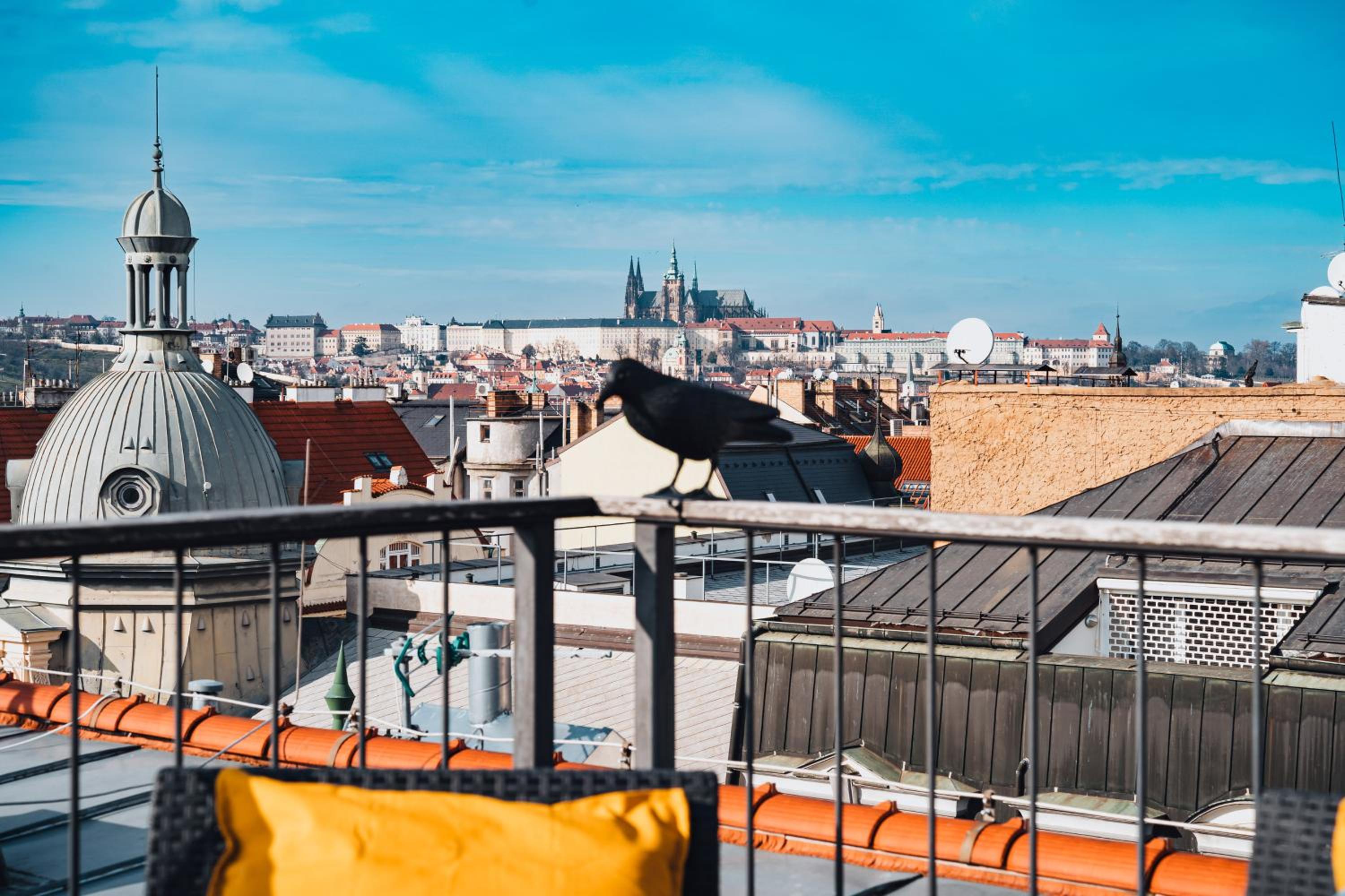 Two-level apart with a terrace near the Vltava River