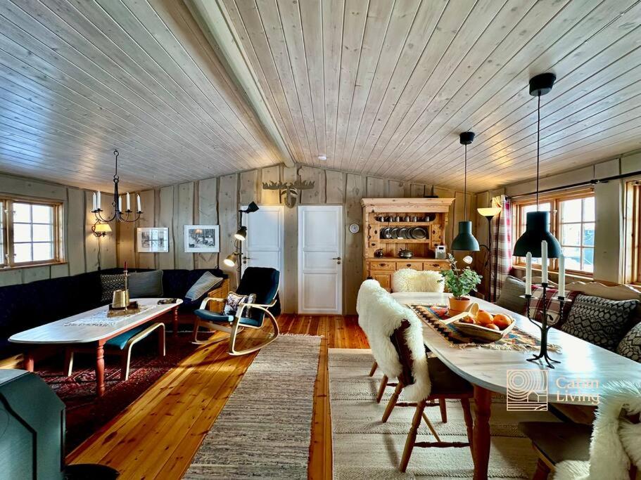 Family-friendly cabin at Sjusjøen with ski trails, sauna and fireplace view 3