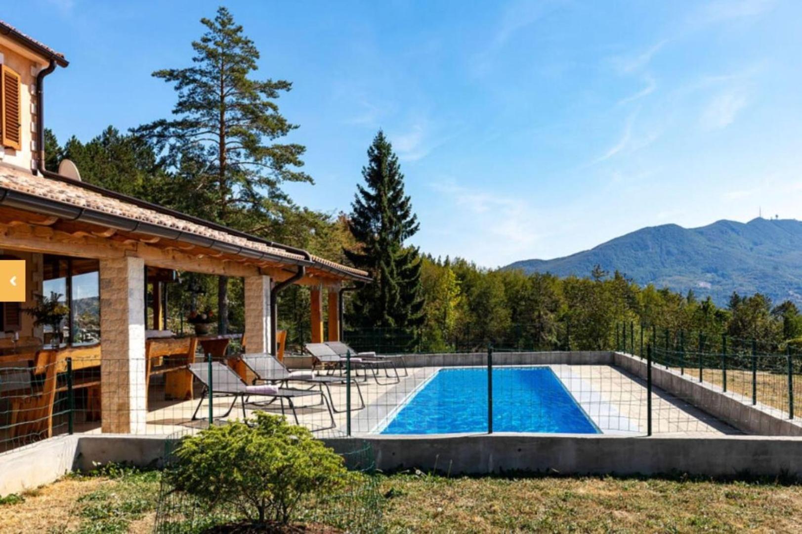 Učka nature park mountain hideway robinson house Matić with pool view 5