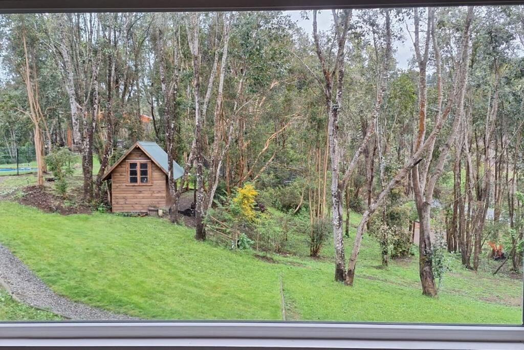 Puerto Varas con Tinaja, bosque y río.