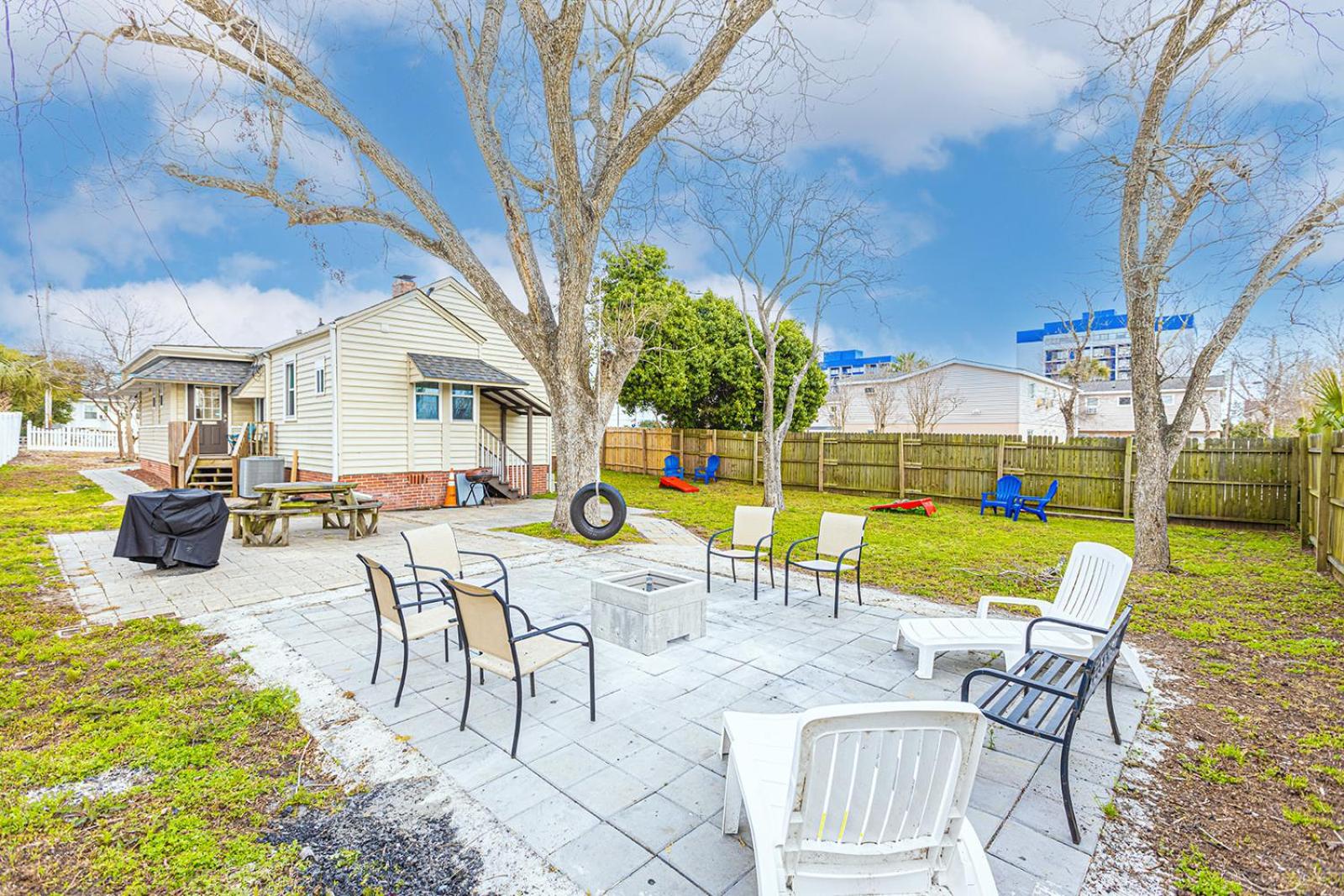 Charming Centrally Located Ocean View w Huge Private Yard, Patio, Firepit, & BBQ view 2
