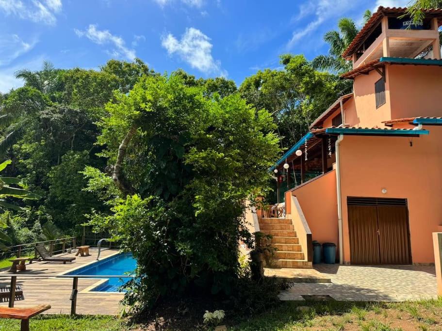 Casa Amadou com grande piscina em Boipeba