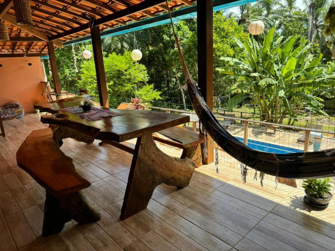 Casa Amadou com grande piscina em Boipeba