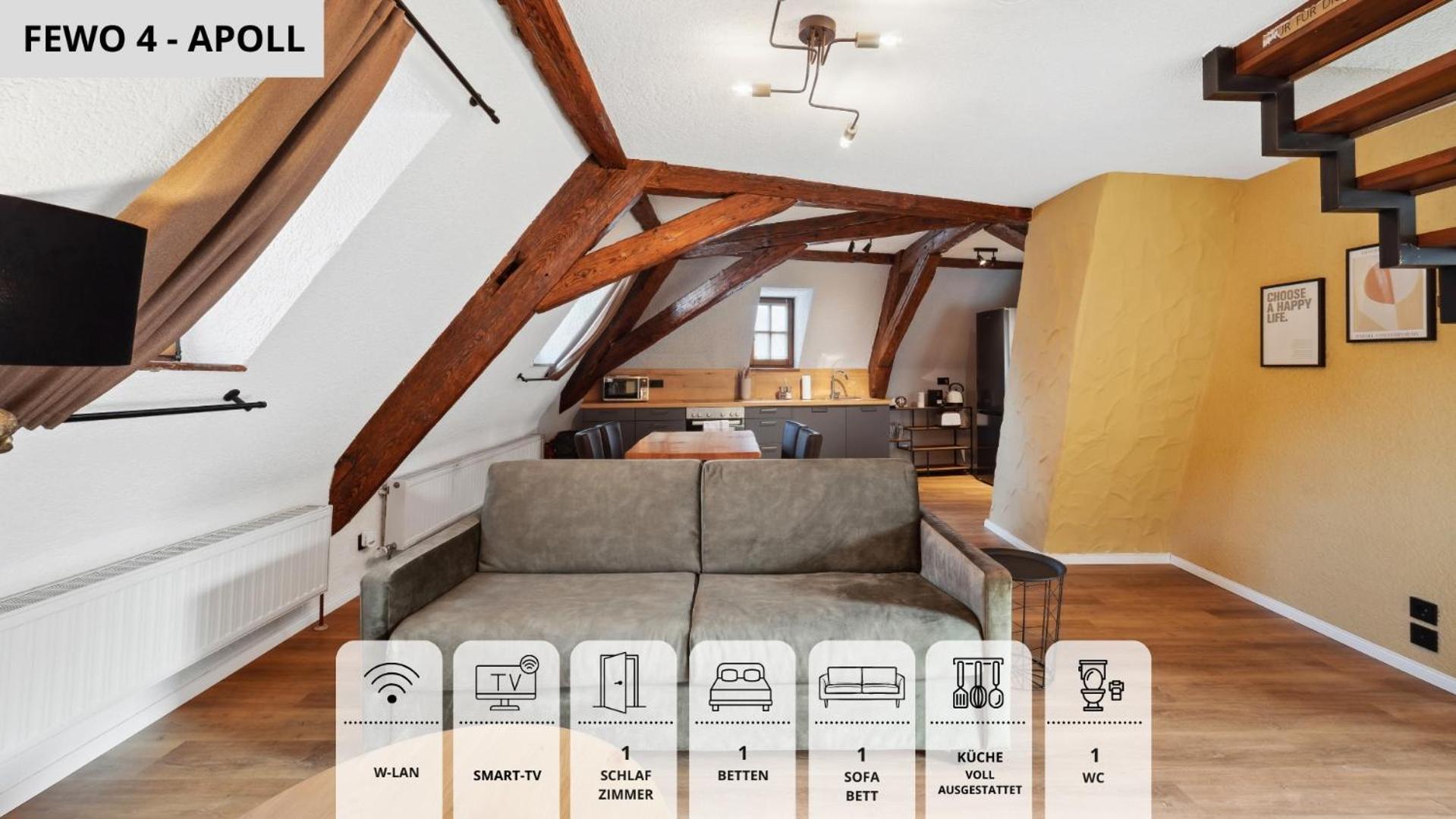 SandAPART34 - 4 tolle FeWos von 1-9 Pers mitten in der Altstadt