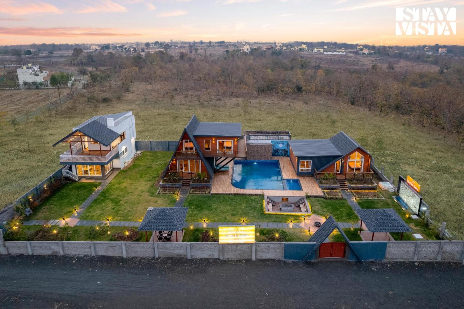 StayVista at Manbhav Farms with Pool, Lawn, Jacuzzi view 2