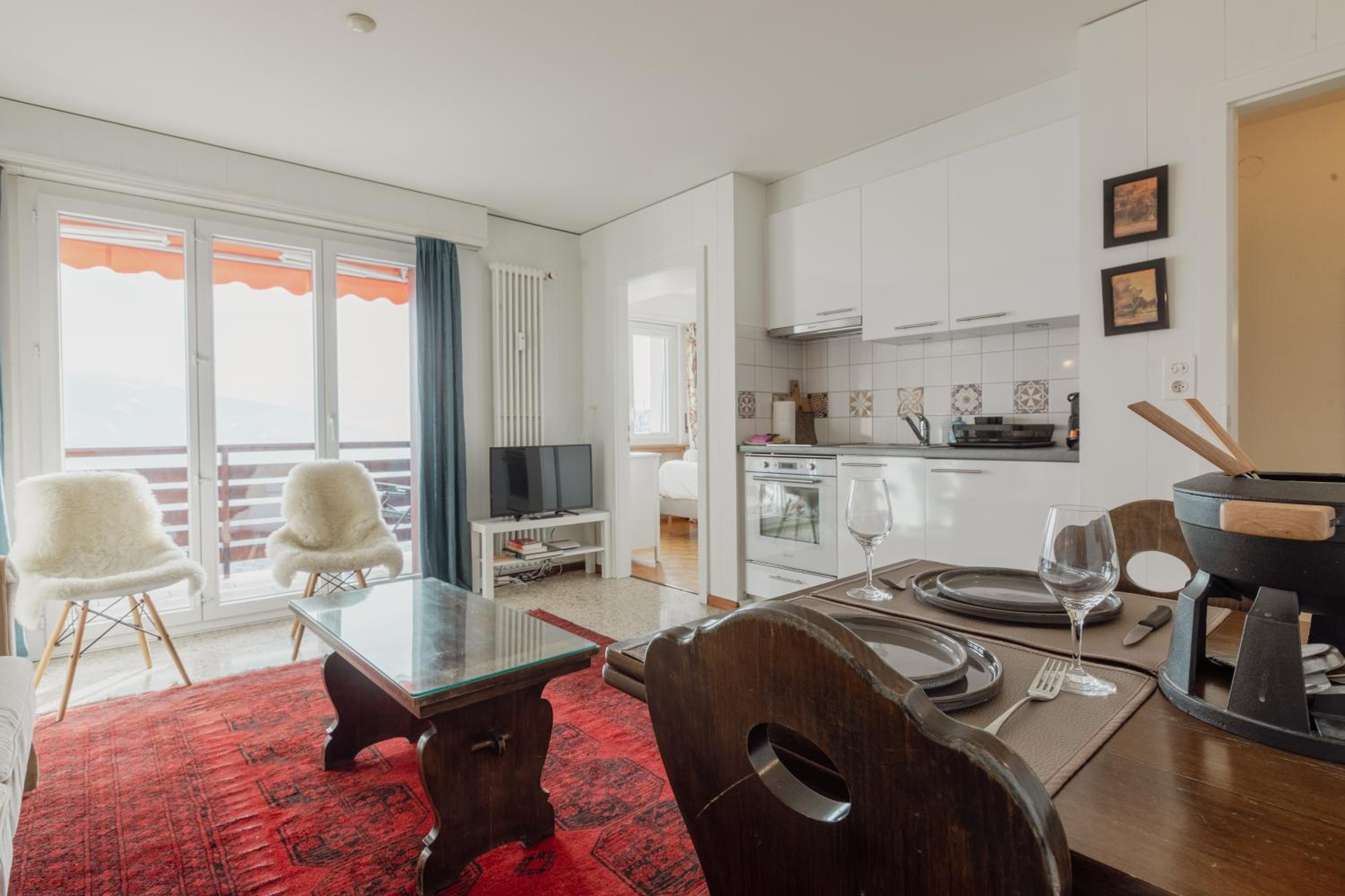Logement avec vue spectaculaire sur les montagnes