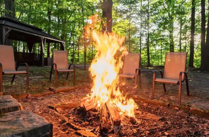 Log Cabin - Natures Oasis - Fire Pit & Gazebo