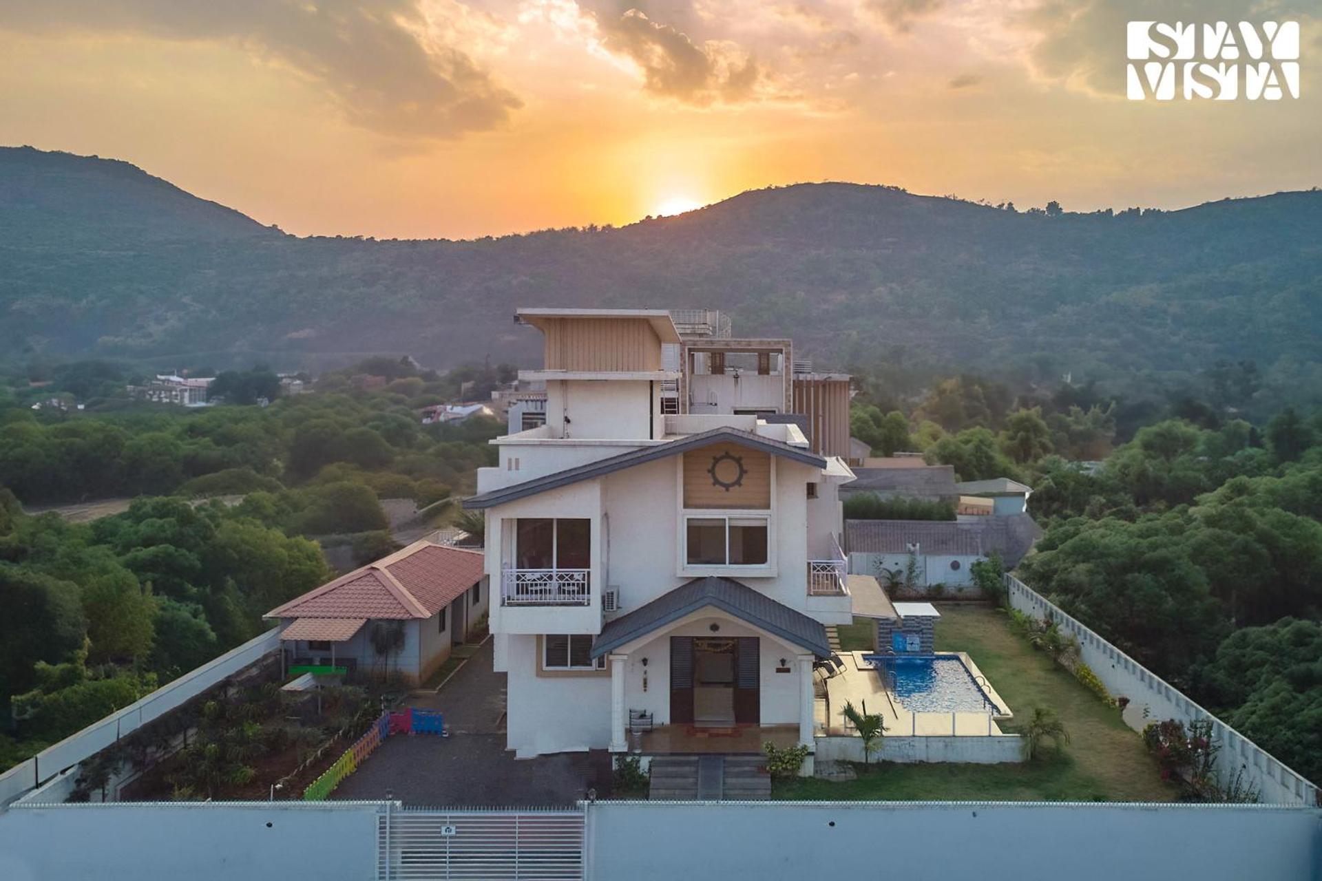 StayVista's Kaarma Villa - Valley-View Villa with Outdoor Pool, Lawn featuring a Gazebo & Machan view 3