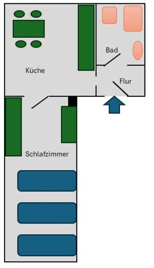 3-Bett Wohnung im Boardinghaus Elisabeth