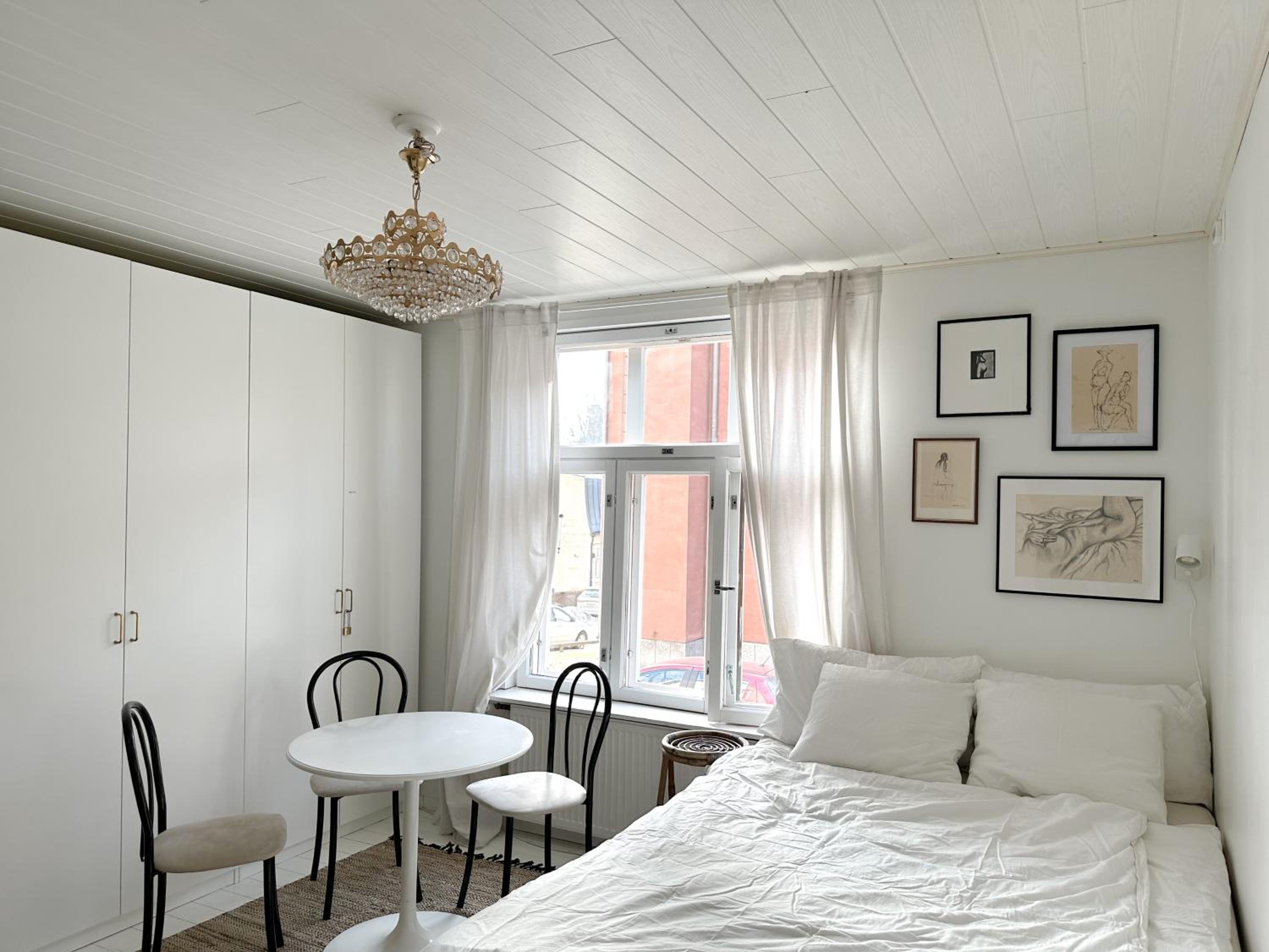 Wooden house studio with shared garden