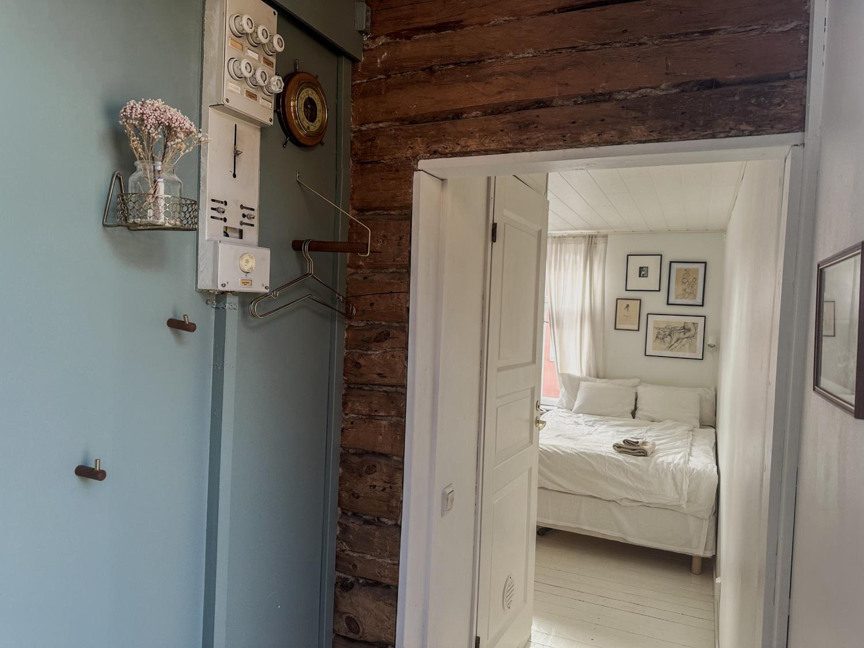Wooden house studio with shared garden