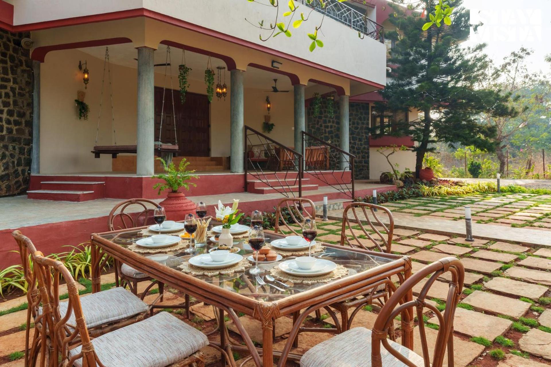 Sun N Sky by StayVista - Poolside villa with chic interiors, lawn & gazebo view 4