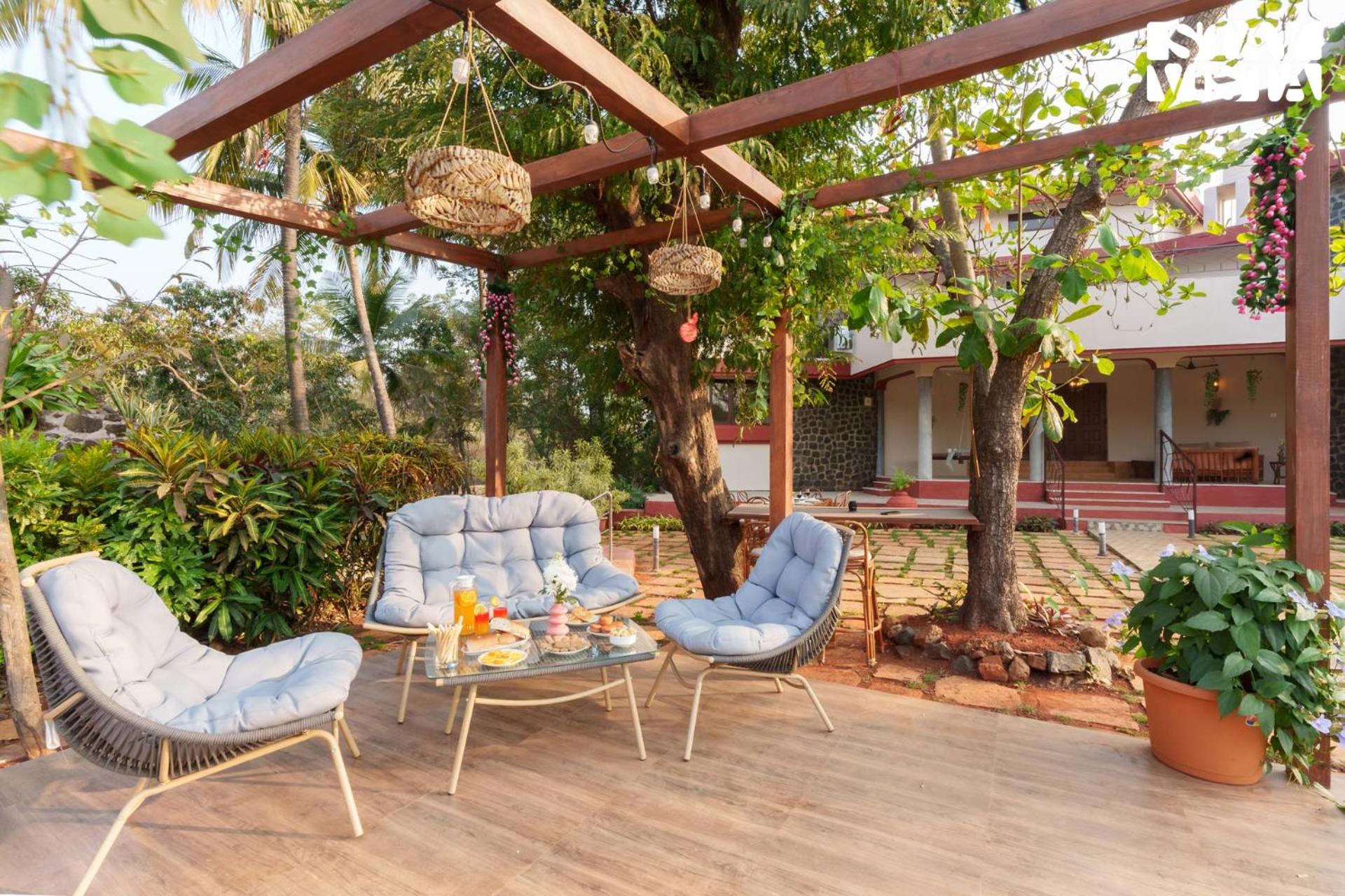 Sun N Sky by StayVista - Poolside villa with chic interiors, lawn & gazebo view 5
