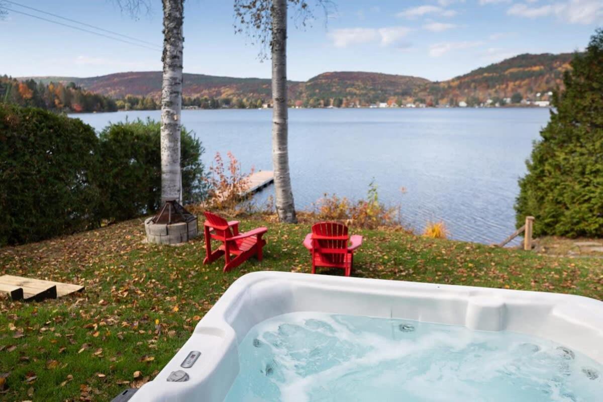 FRONT LAKE hot tub with sunset ski and slide 8p