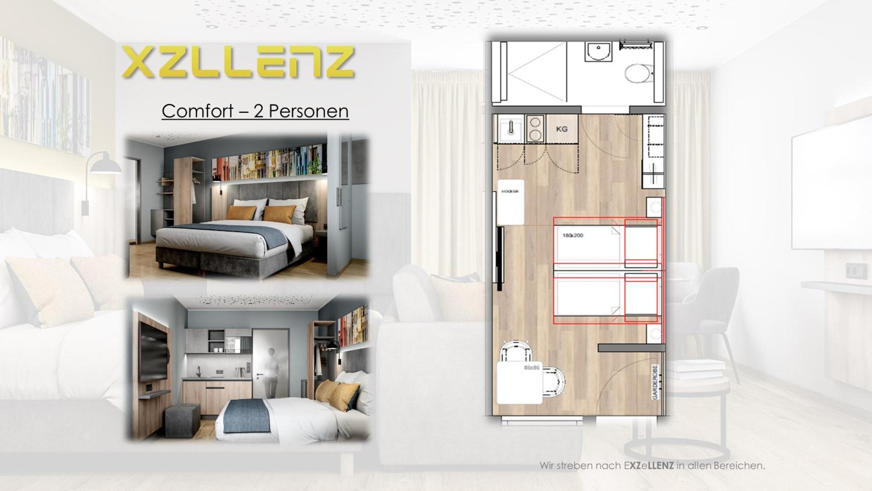 XZLLENZ Traum Studio-Apartment, Frei-Parken, U-Bahn, Küche