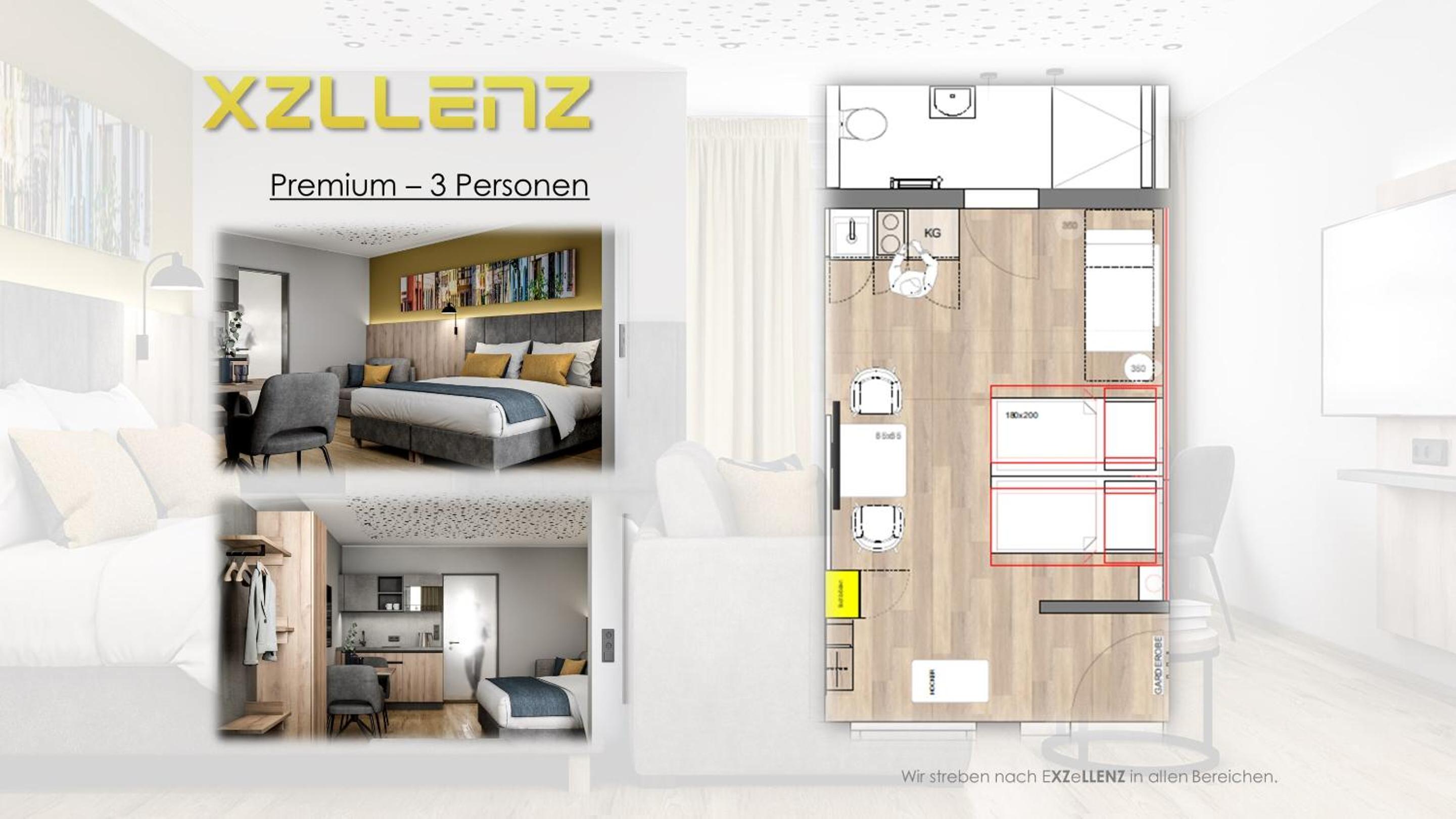 XZLLENZ Traum Studio-Apartment, Frei-Parken, U-Bahn, Küche