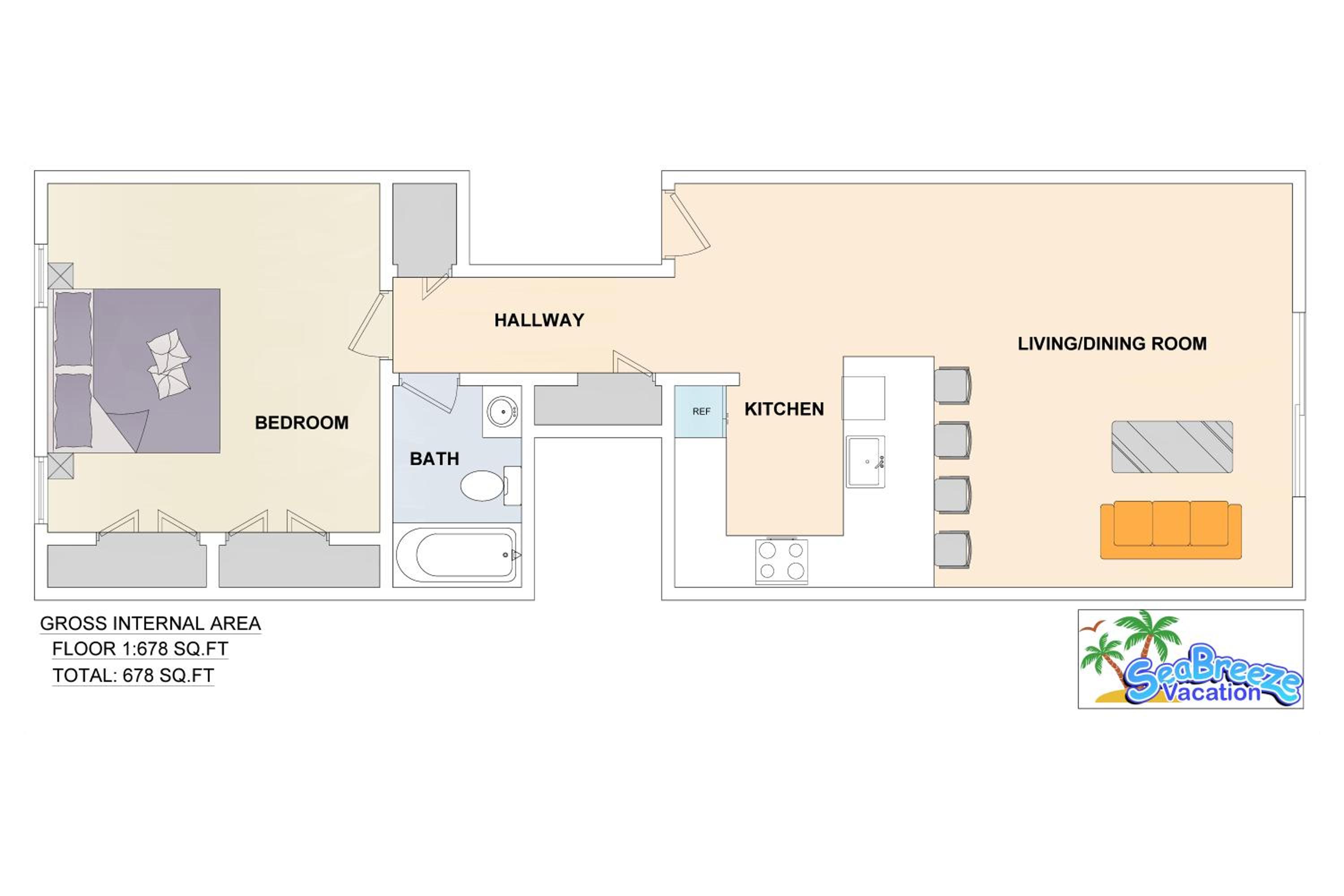 Cozy Condo less than 3 min walk to White Sandy Beaches view 4