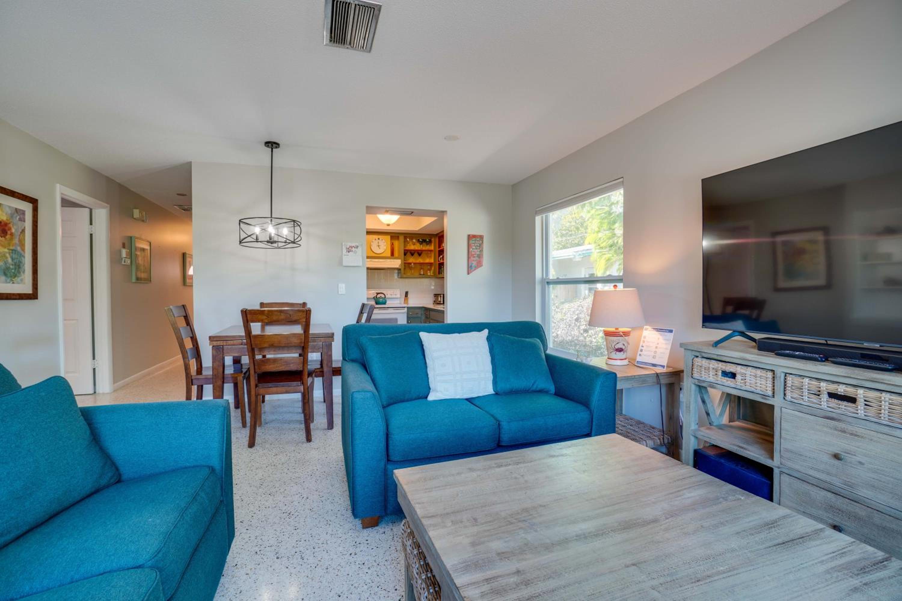 Canal Front Home with Large Boat Dock, 3 Min Walk to Beach
