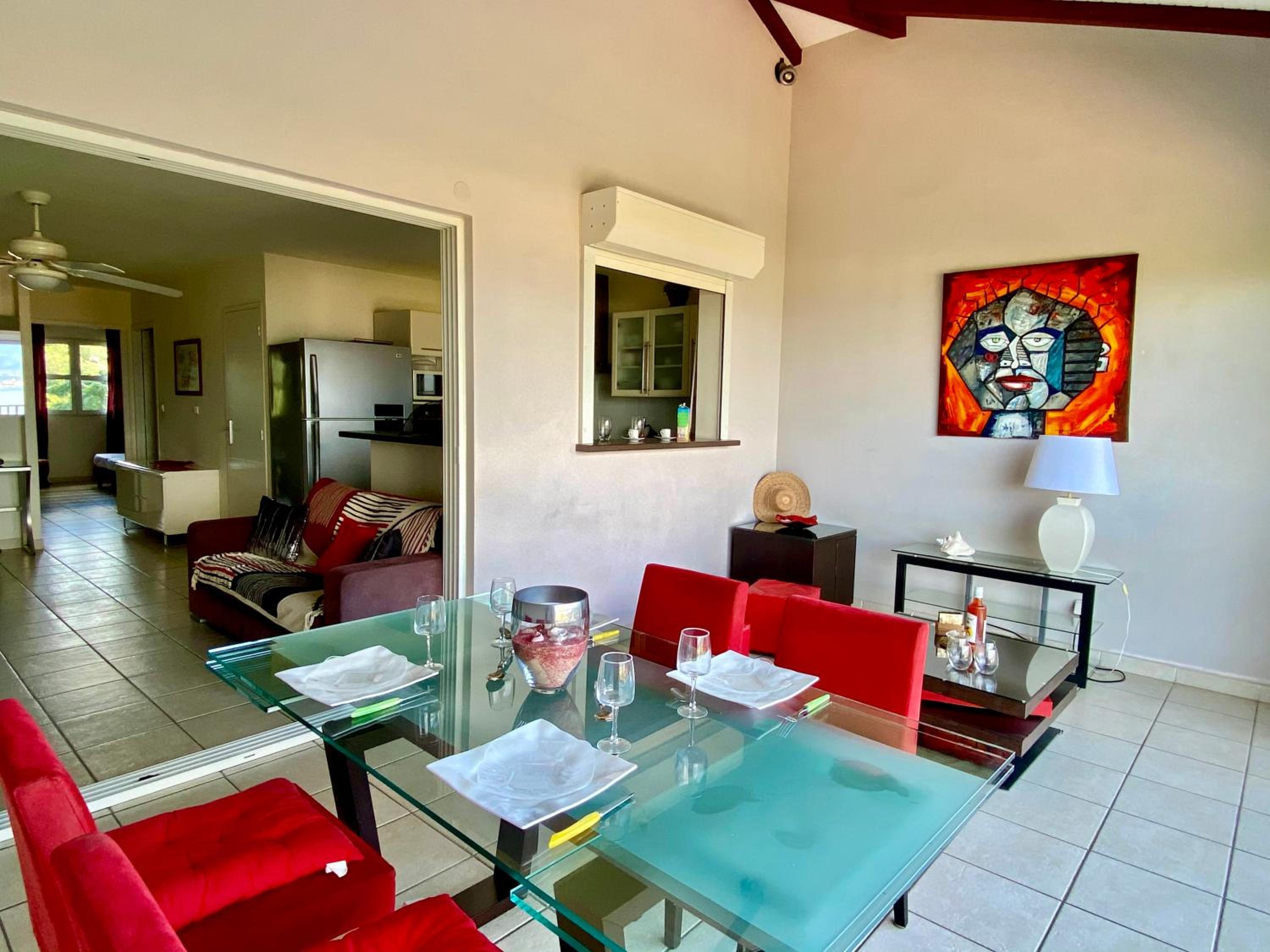 Appartement Bougainvillier Martinique avec vue incroyable view 3