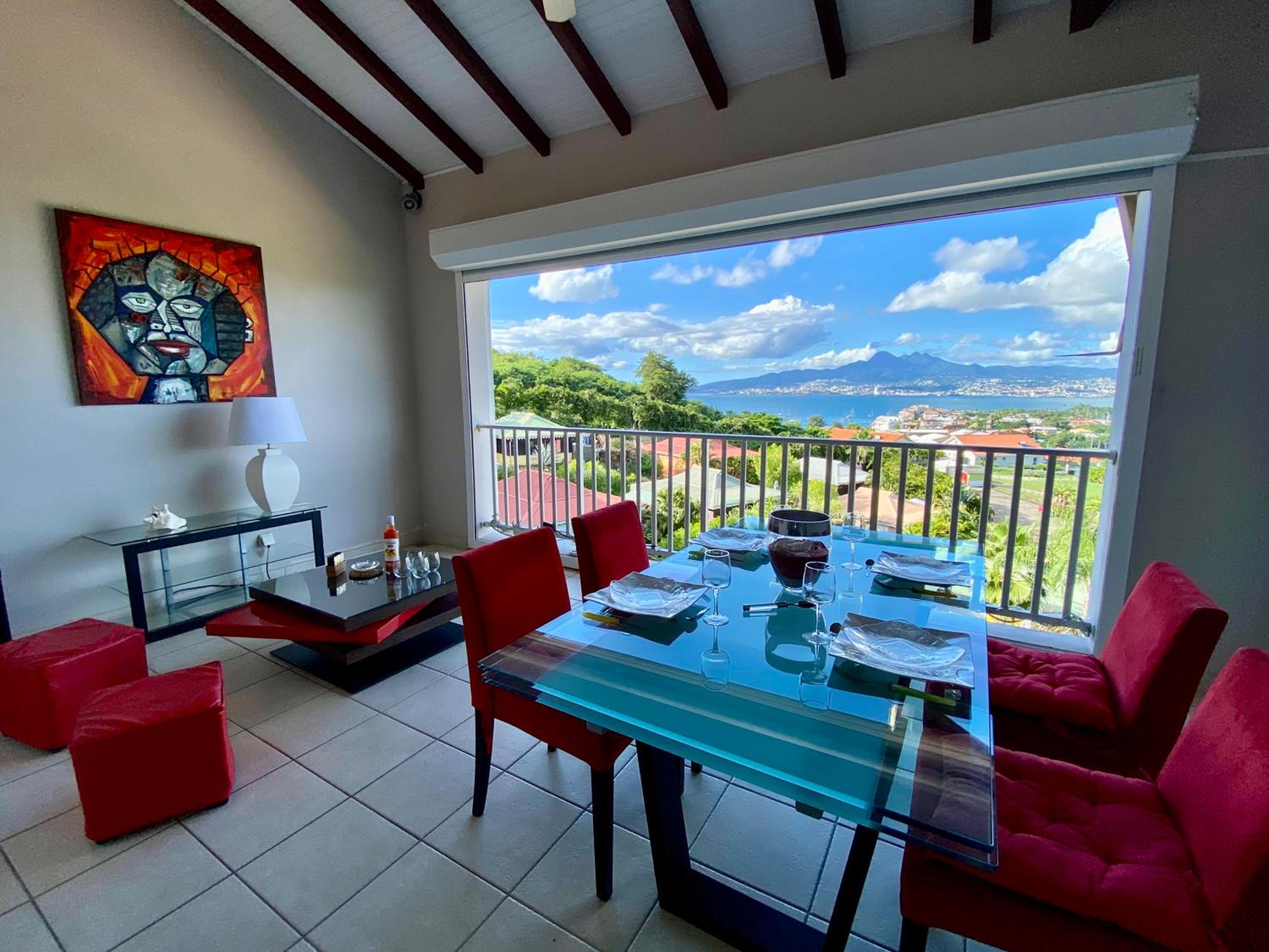 Appartement Bougainvillier Martinique avec vue incroyable view 2