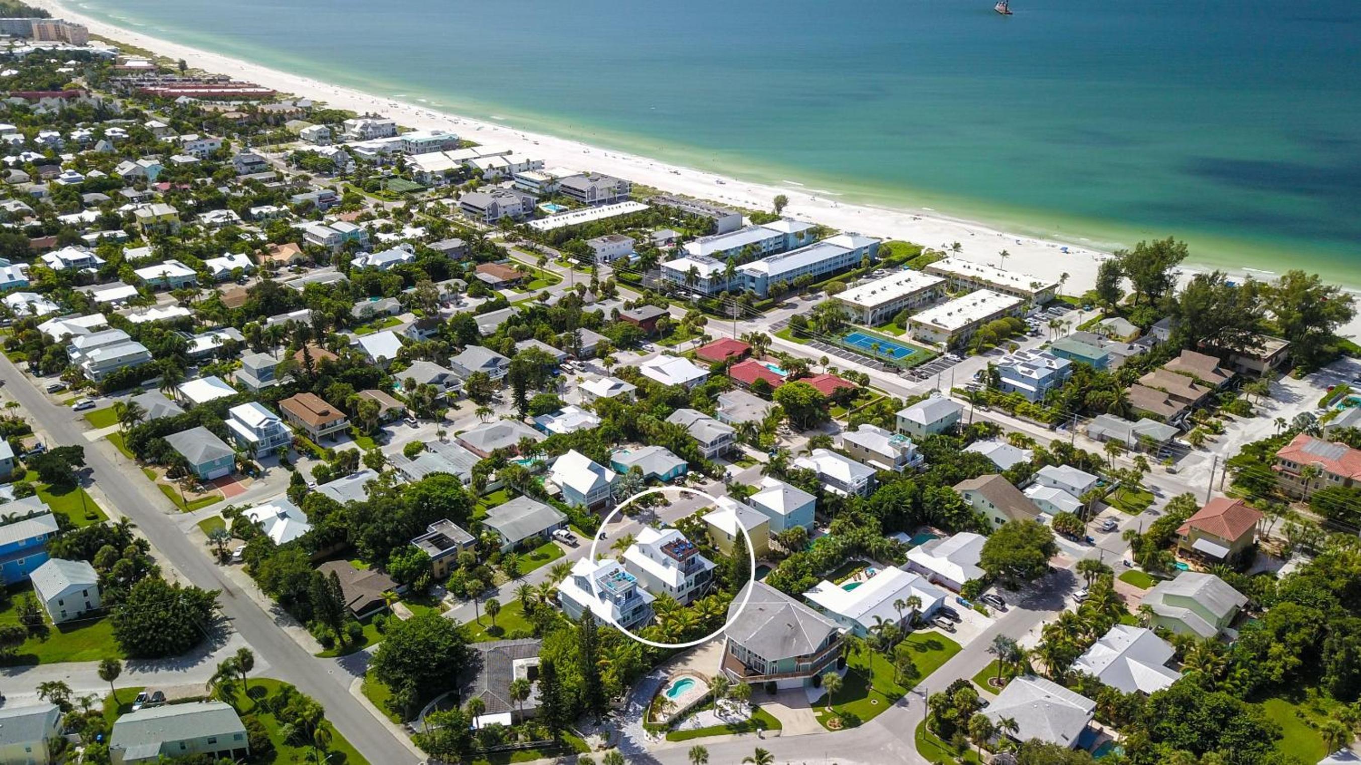 Golf Cart included, private home and only steps to the beach