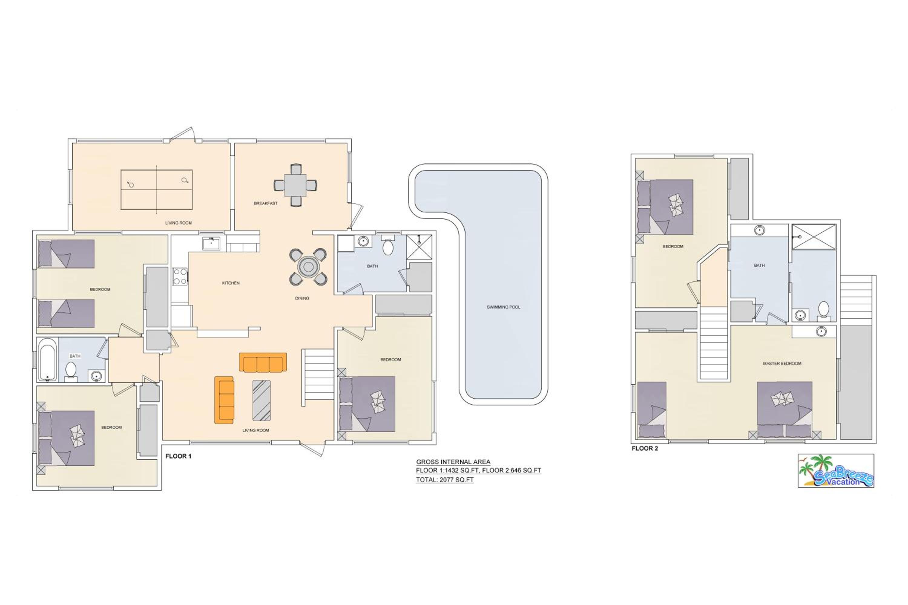 Large Pet Friendly Home just steps from White Sandy Beach