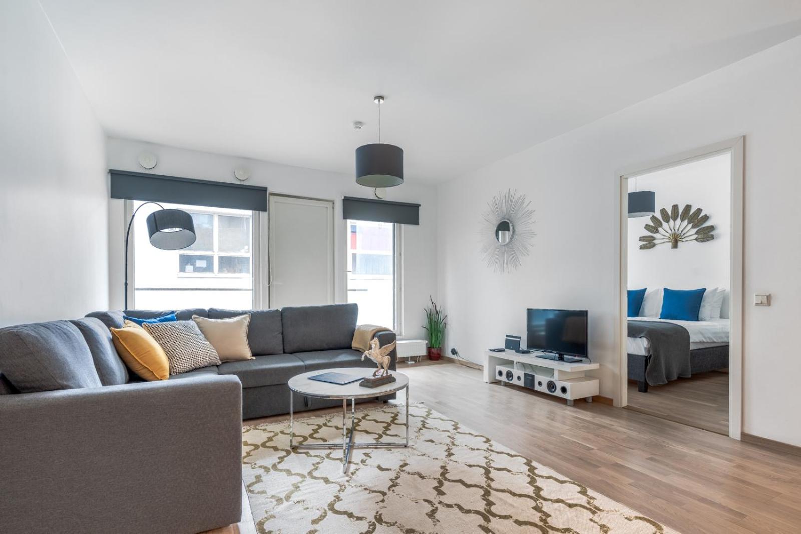 City center apartment with free parking and sauna