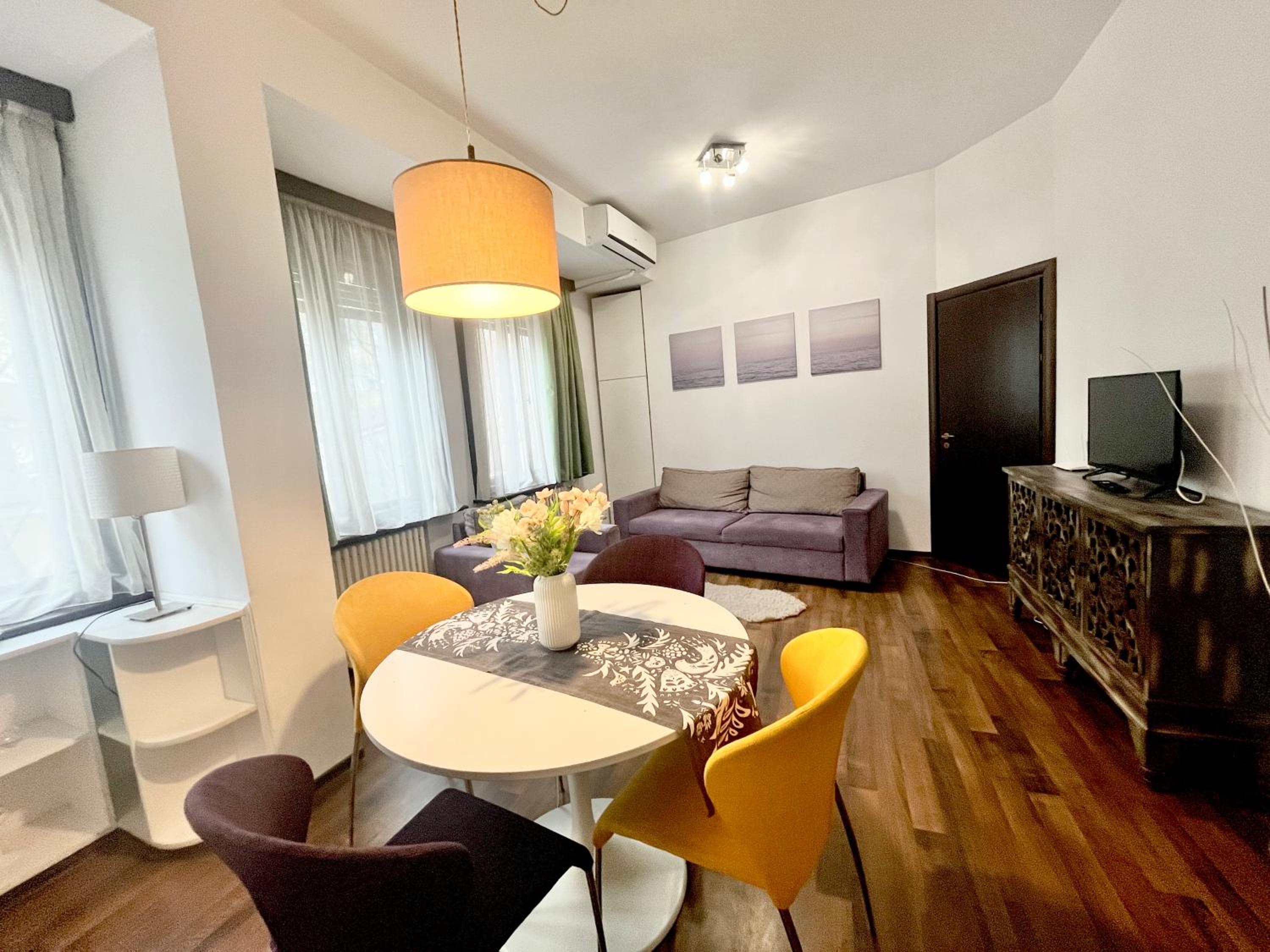 Vibrant Victoriei apartment view 3