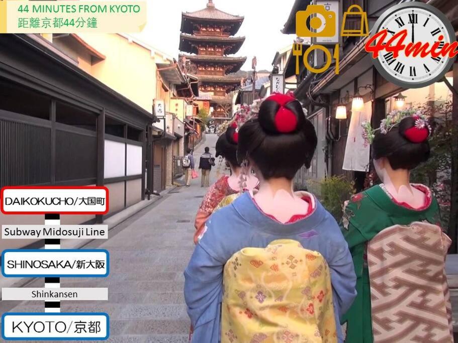 2 min from NANBA 16 min from USJ by train