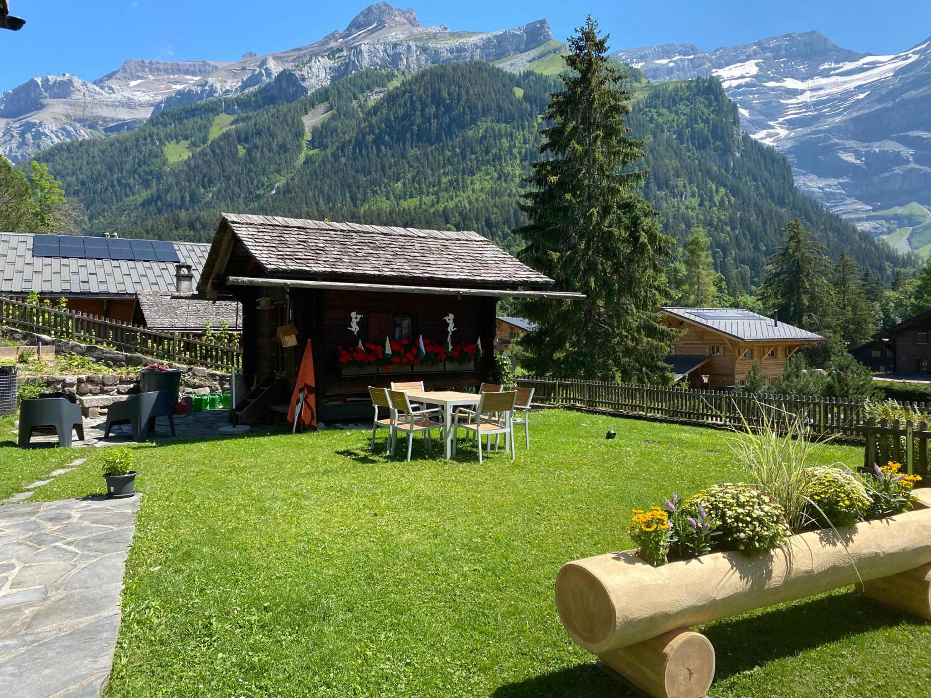 1 room apt, kitchen, patio, in beautiful chalet