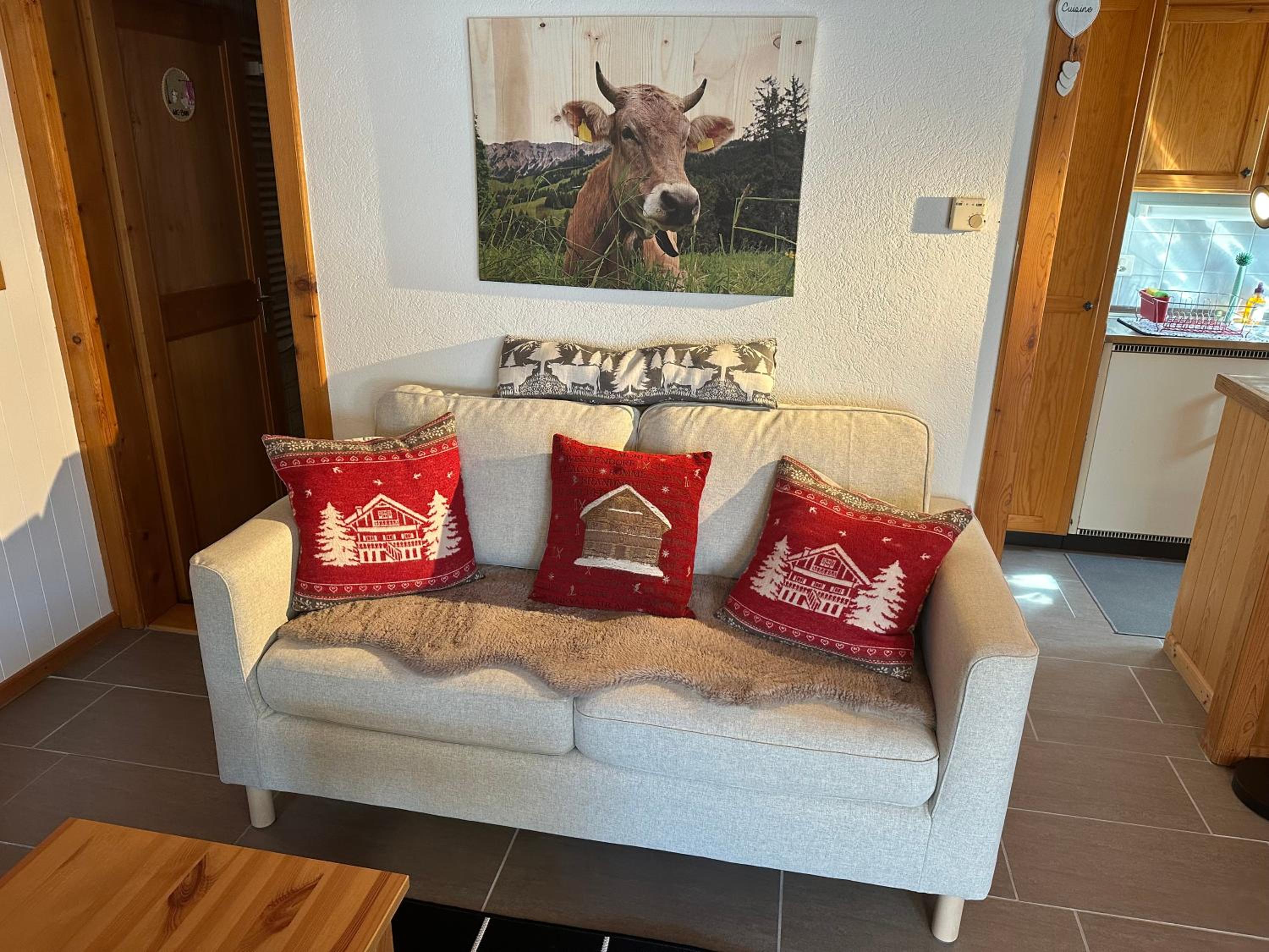 1 room apt, kitchen, patio, in beautiful chalet