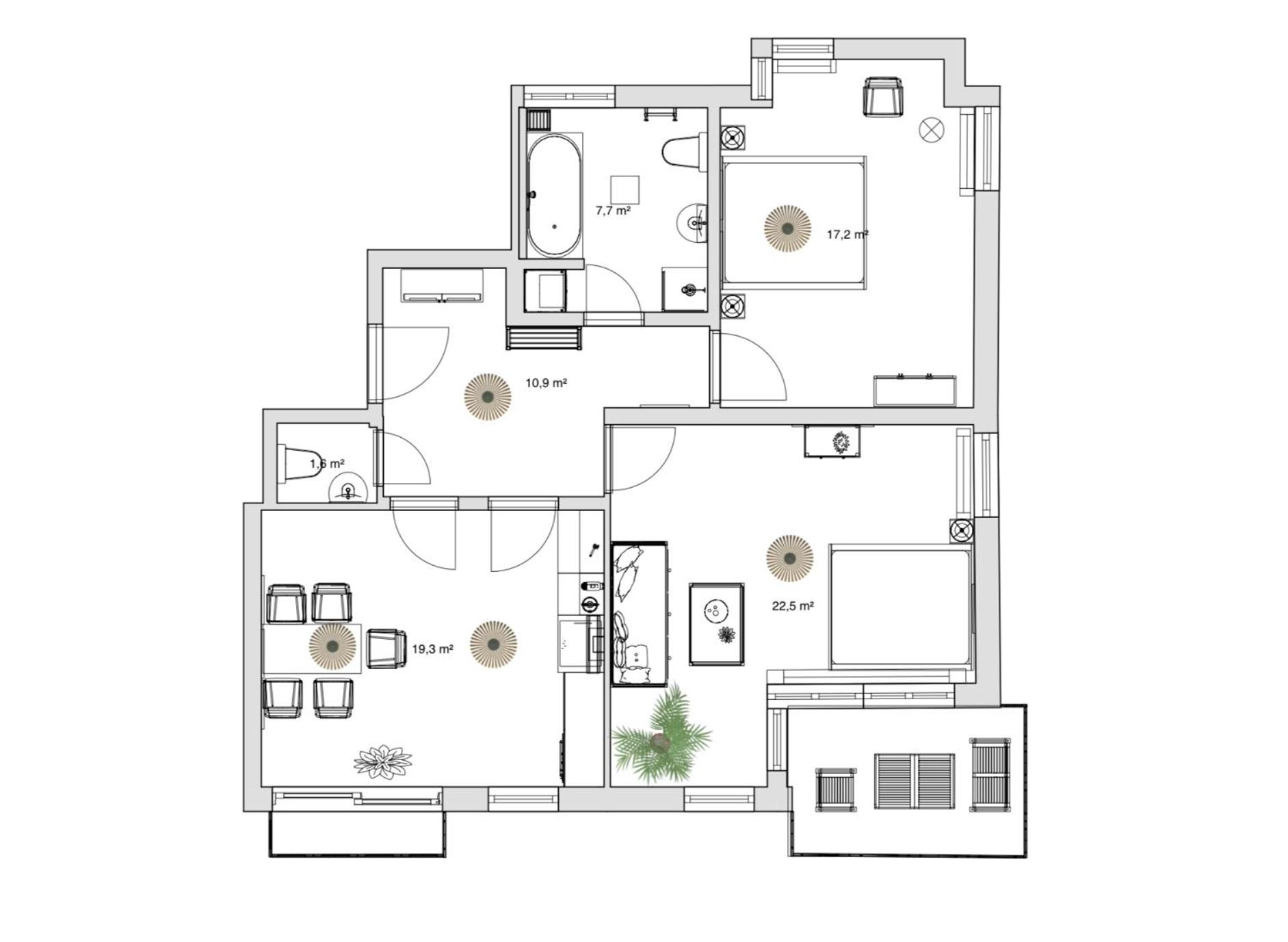 PINEAPPLE APARTMENTS - Zwinger VIII - 85qm - 1x free parking