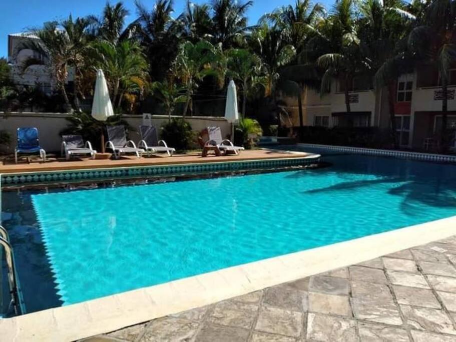 Magestique 3 beds summer vacation private apartment with large pool and garden near the beach flic en flac view 2