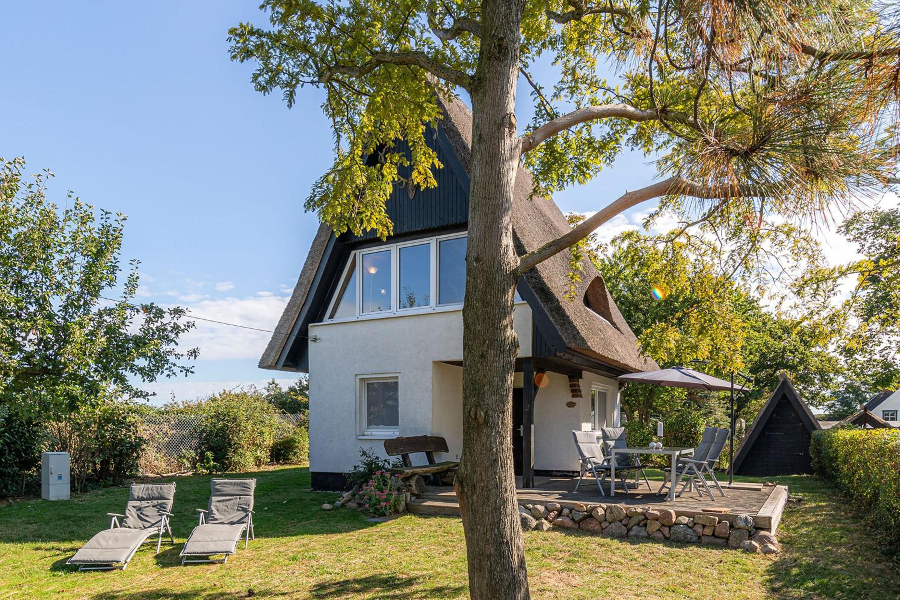 Reetgedecktes Traumhaus mit Panorama-Ostseeblick