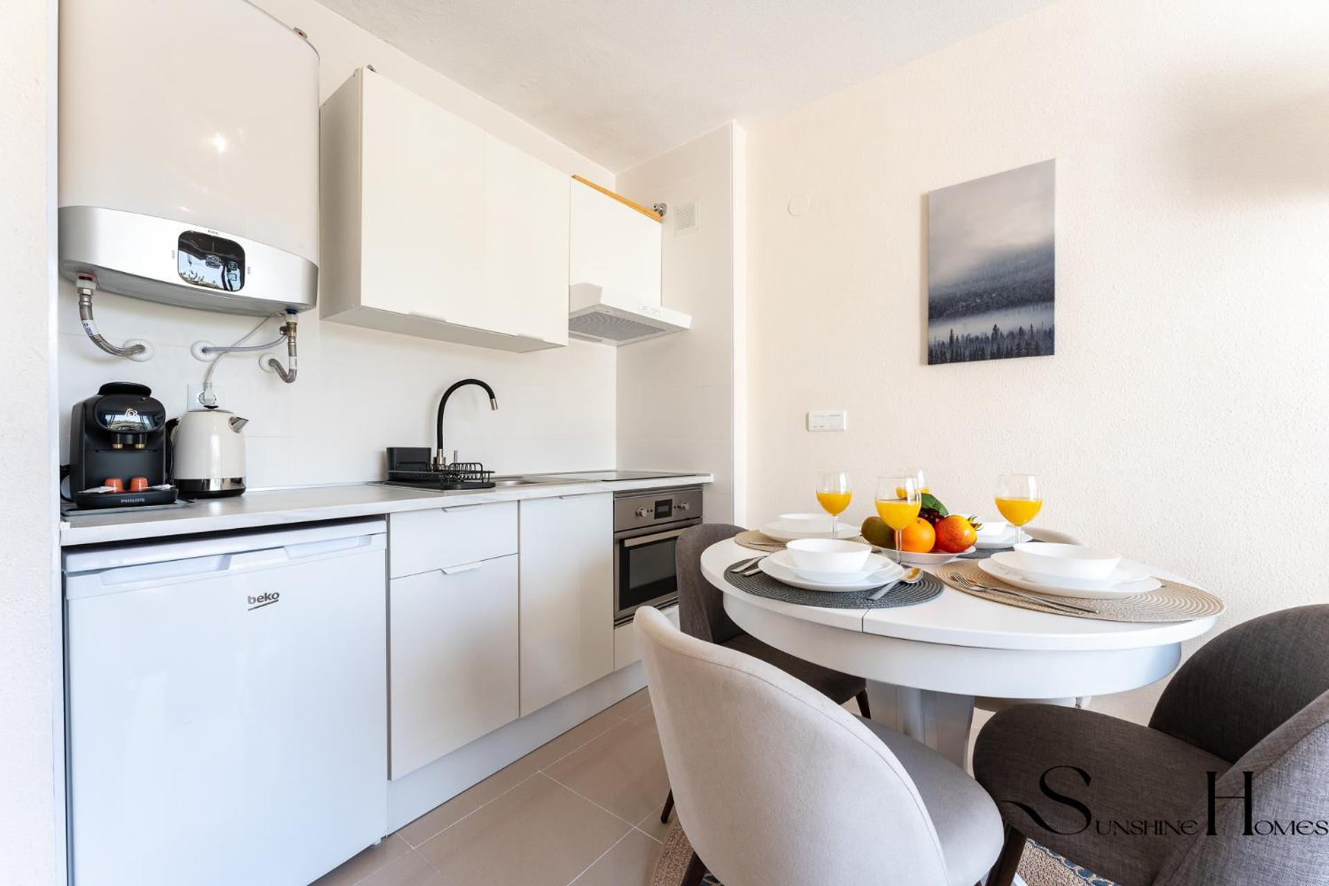 Torcal stylish studio with sea view terrace