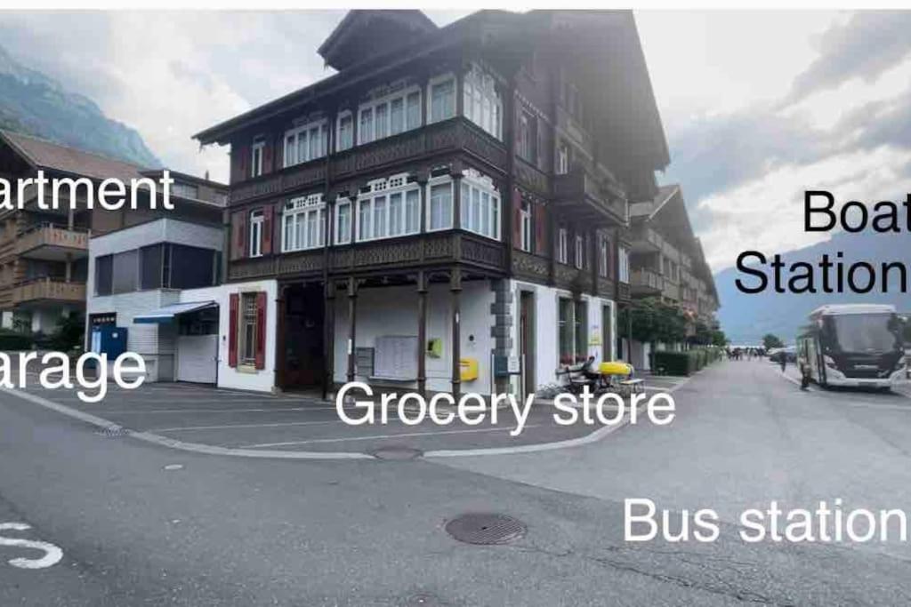 Romantic Swiss Alp Iseltwald with Lake & Mountains