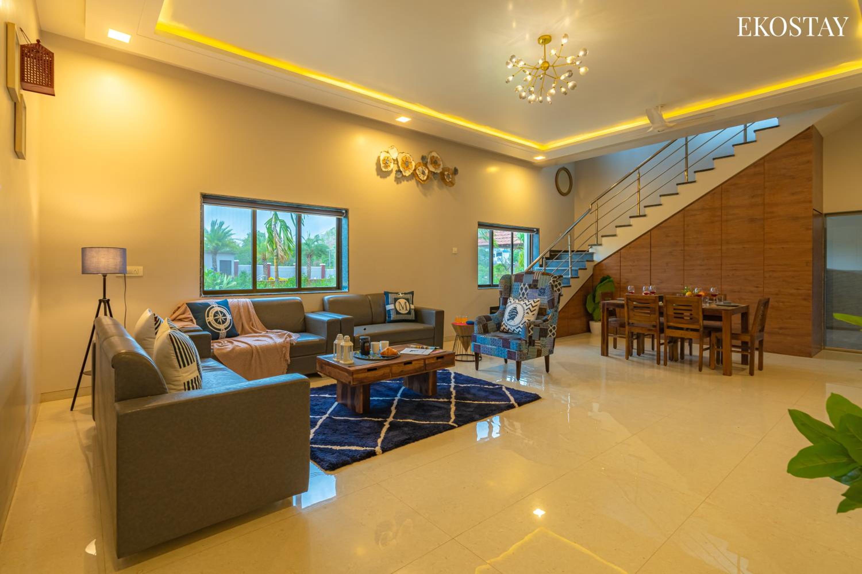Ekostay Gold Palm Estate I Cricket Turf I Rain Dance I 2 Acre Property view 4