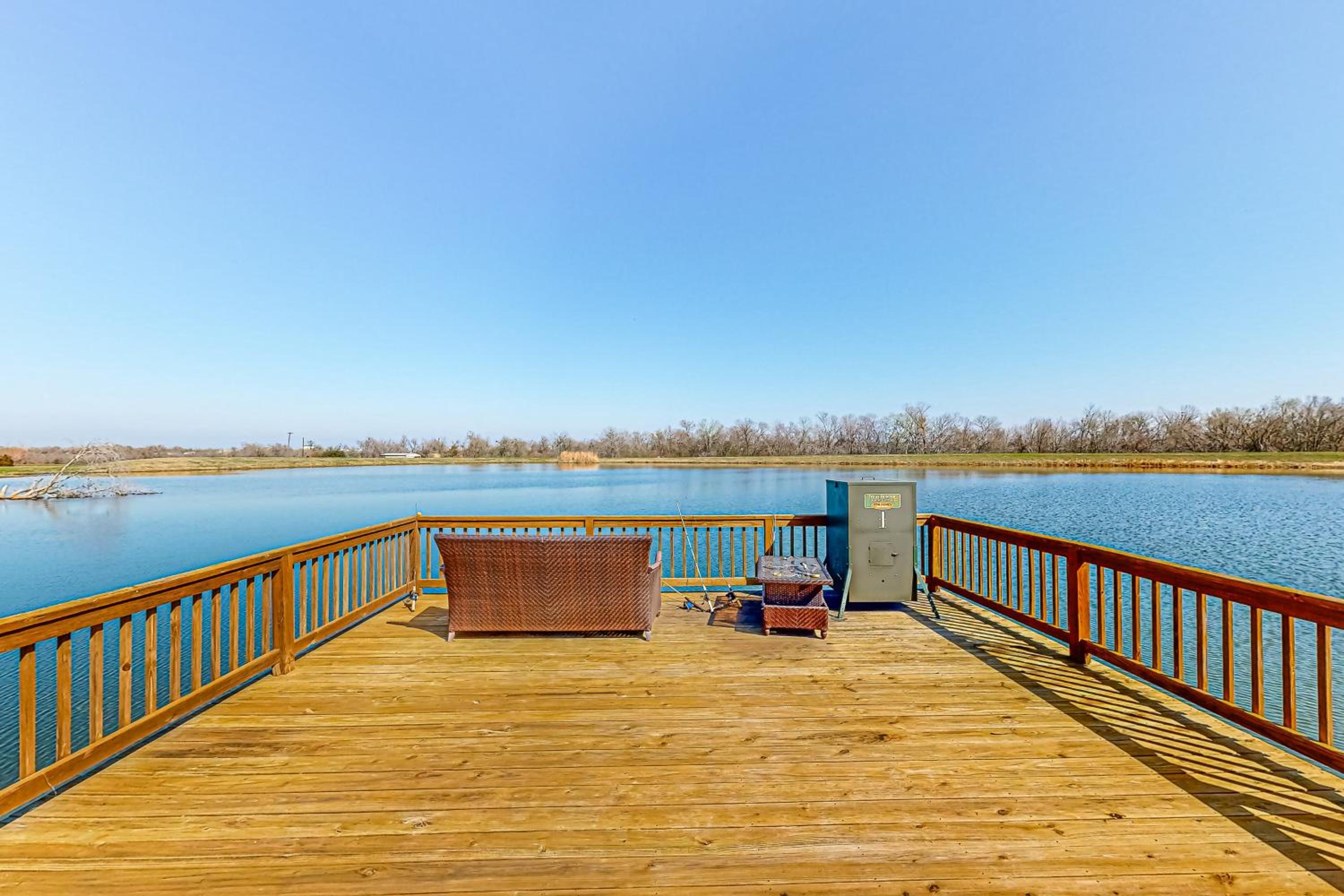 Dog-Friendly Cameron Home with Pond and Poolside Patio