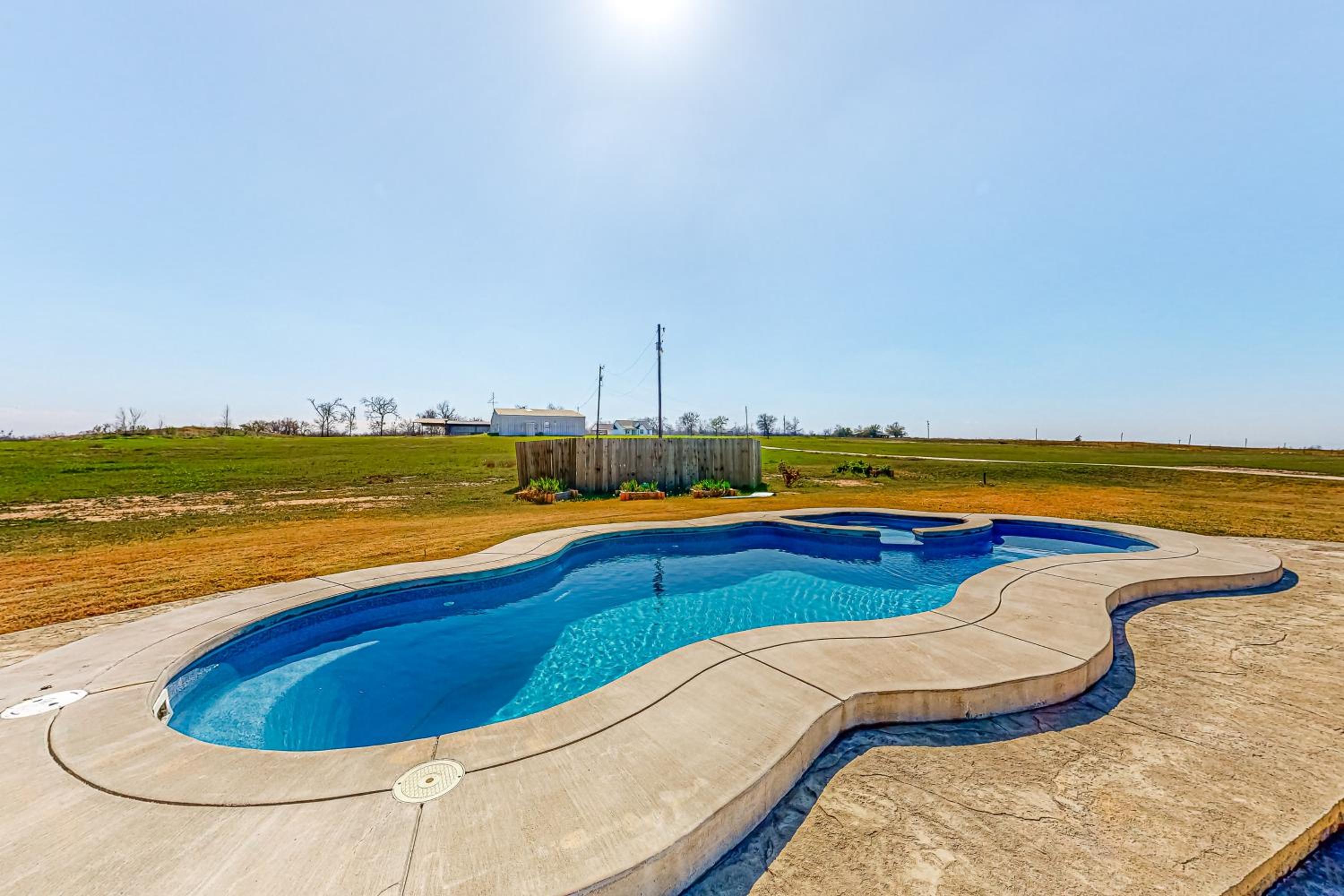 Dog-Friendly Cameron Home with Pond and Poolside Patio