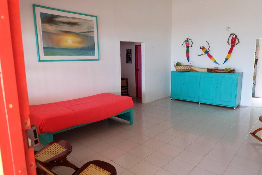 Cabaña en primera línea de playa en San Antero con Aire AC y 5 habitaciones